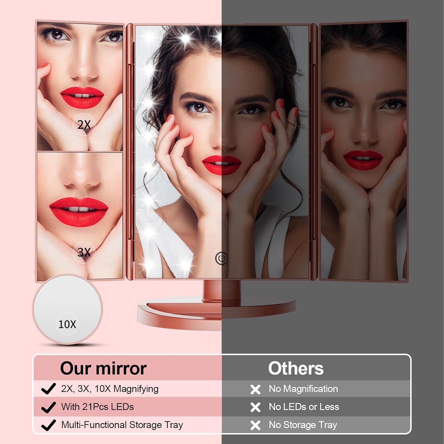 Vanity Mirror with Lights for Women