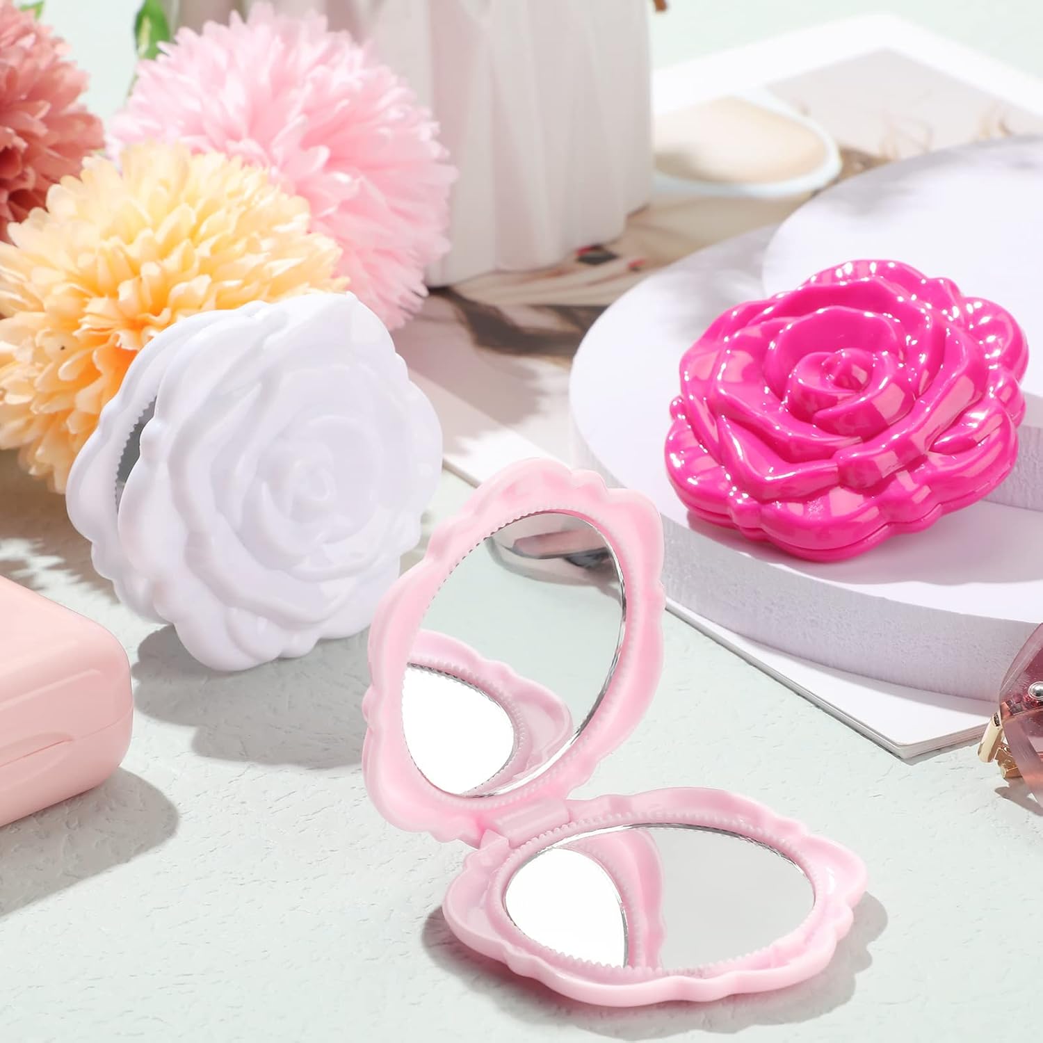Compact Rose Mirrors for Weddings Travel