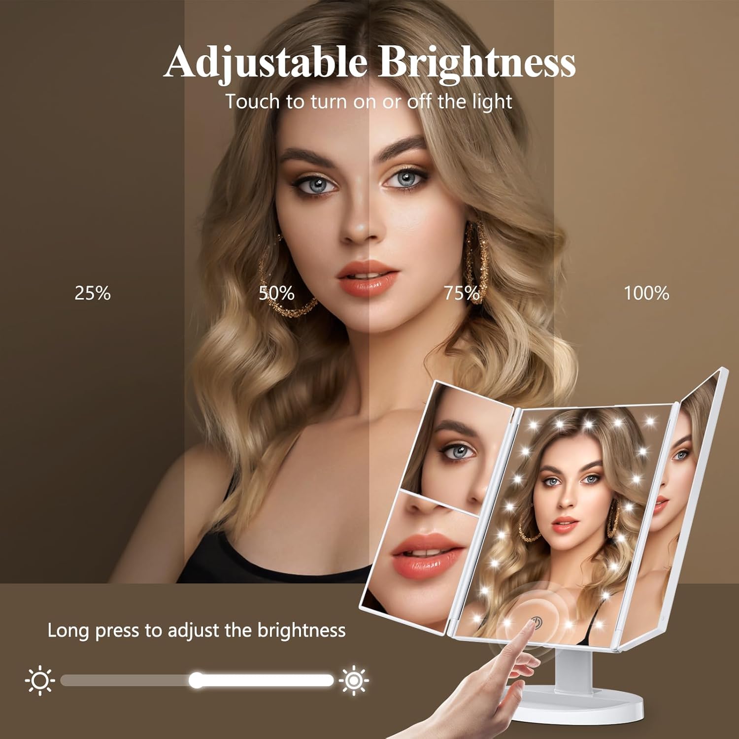 HUONULVersatile Makeup Mirror with Lights