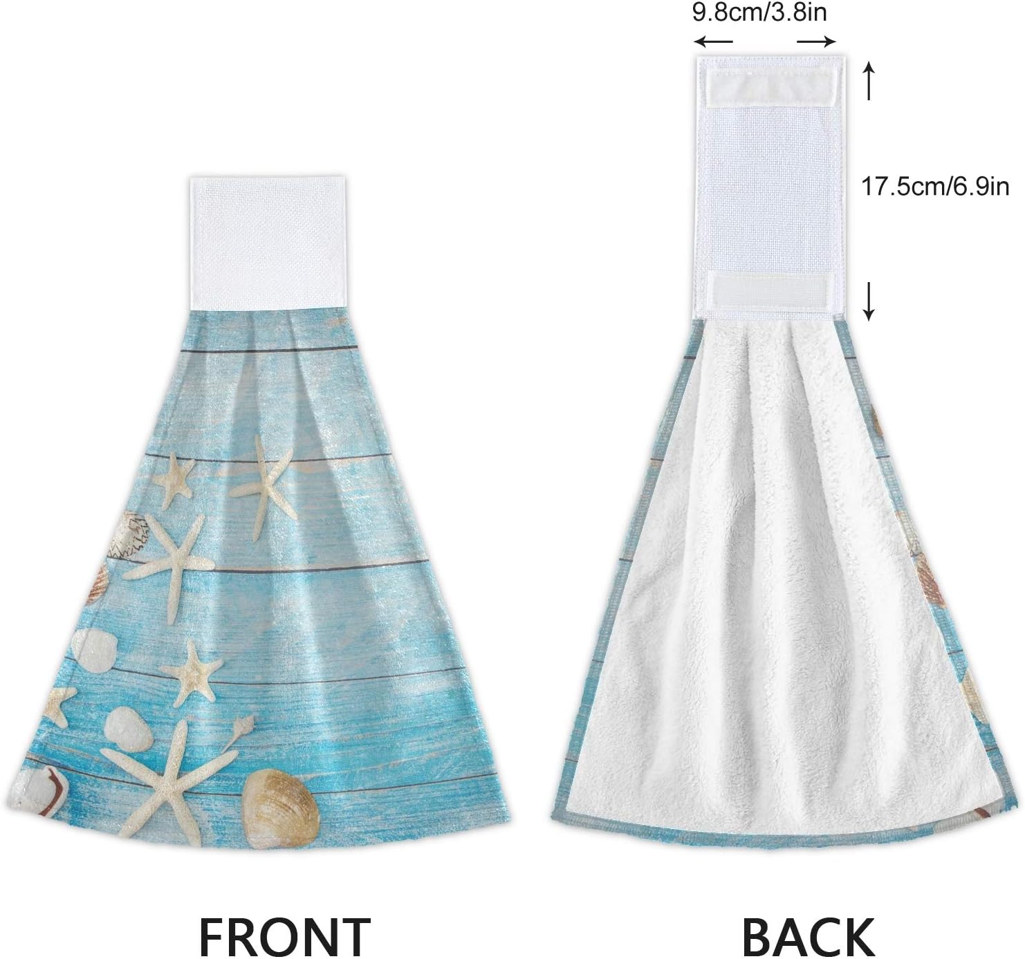 Seashells Starfish Kitchen Hand Towels