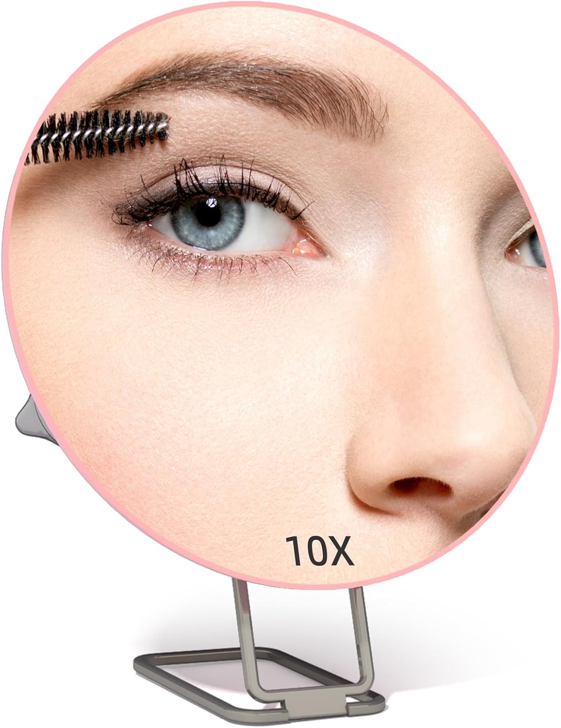 10x Magnifying Handheld Travel Mirror