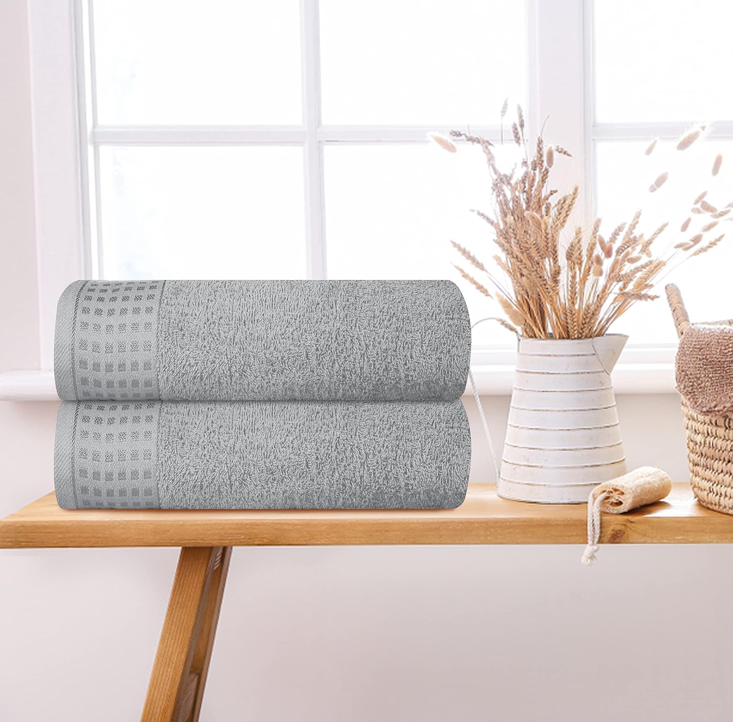 Chic 100 Cotton Oversized Bath Towel Set for Daily Use