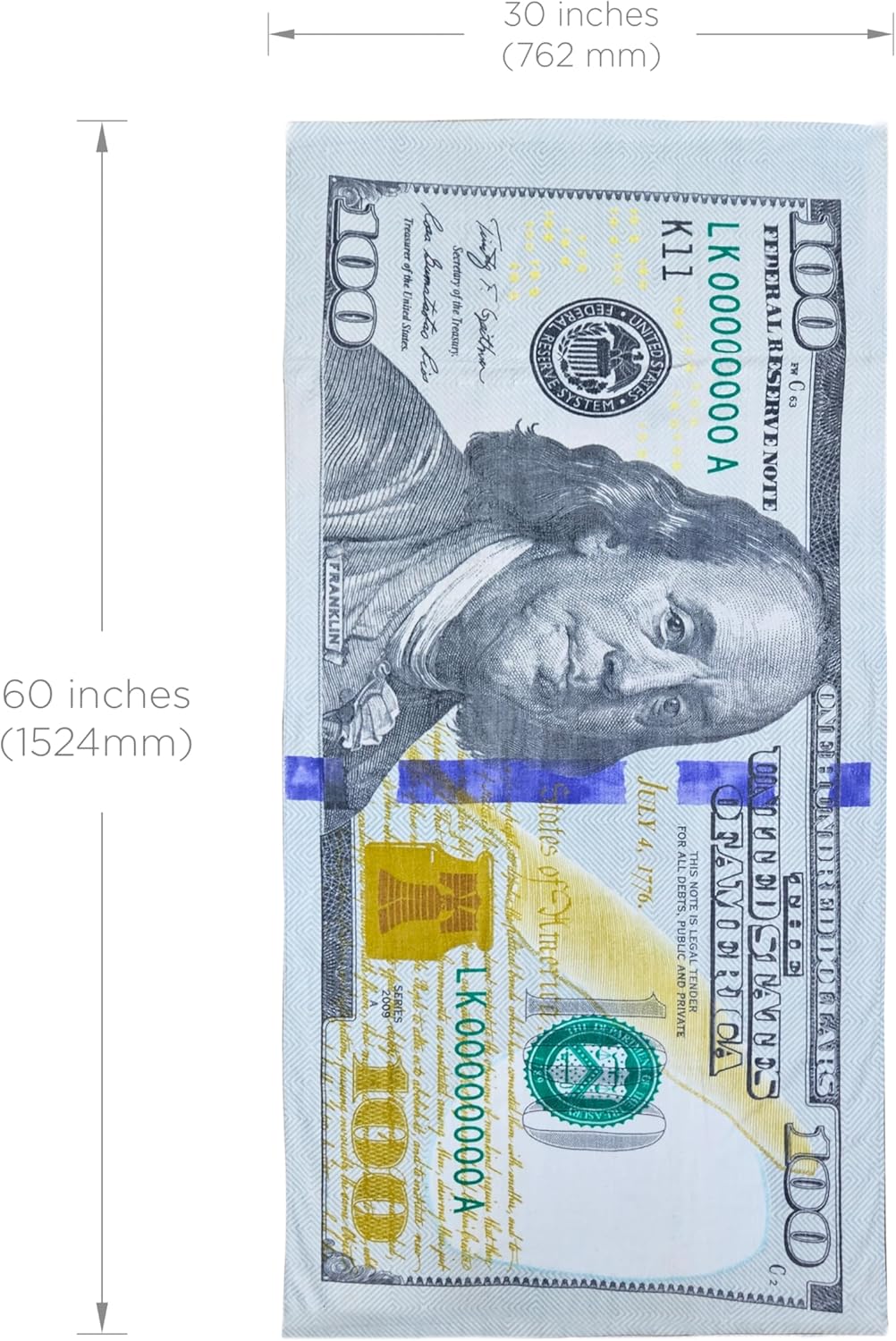 Beach Money Bill Towels 2 Pack