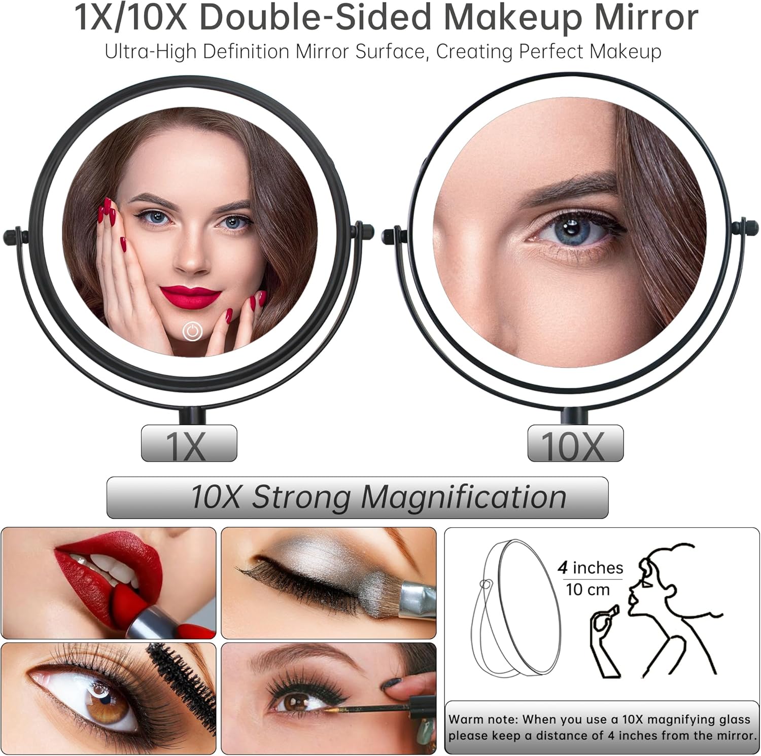 JANEEVA Lighted Makeup Mirror