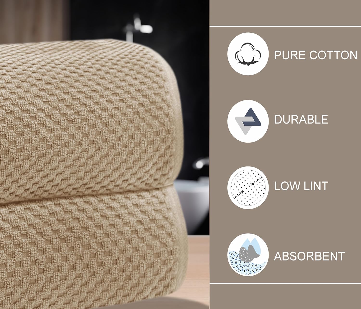 COTTON CRAFT Waffle Bath Sheets Set of 2