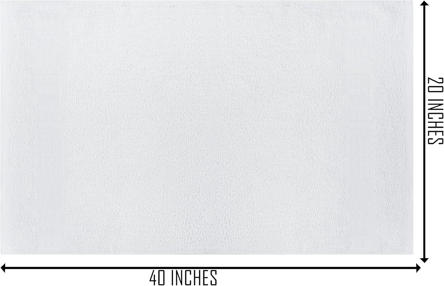 High-Quality 20x40 White Cotton Bath Towels for Commercial Use