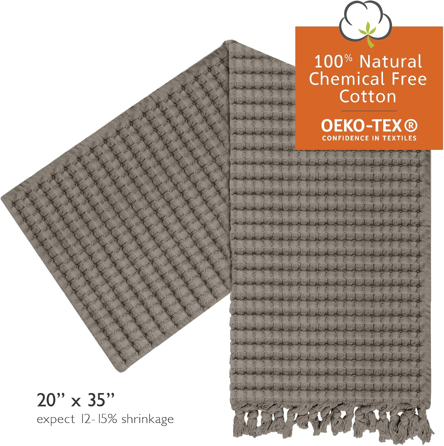 Gilden Tree Modern Waffle Towels Stone