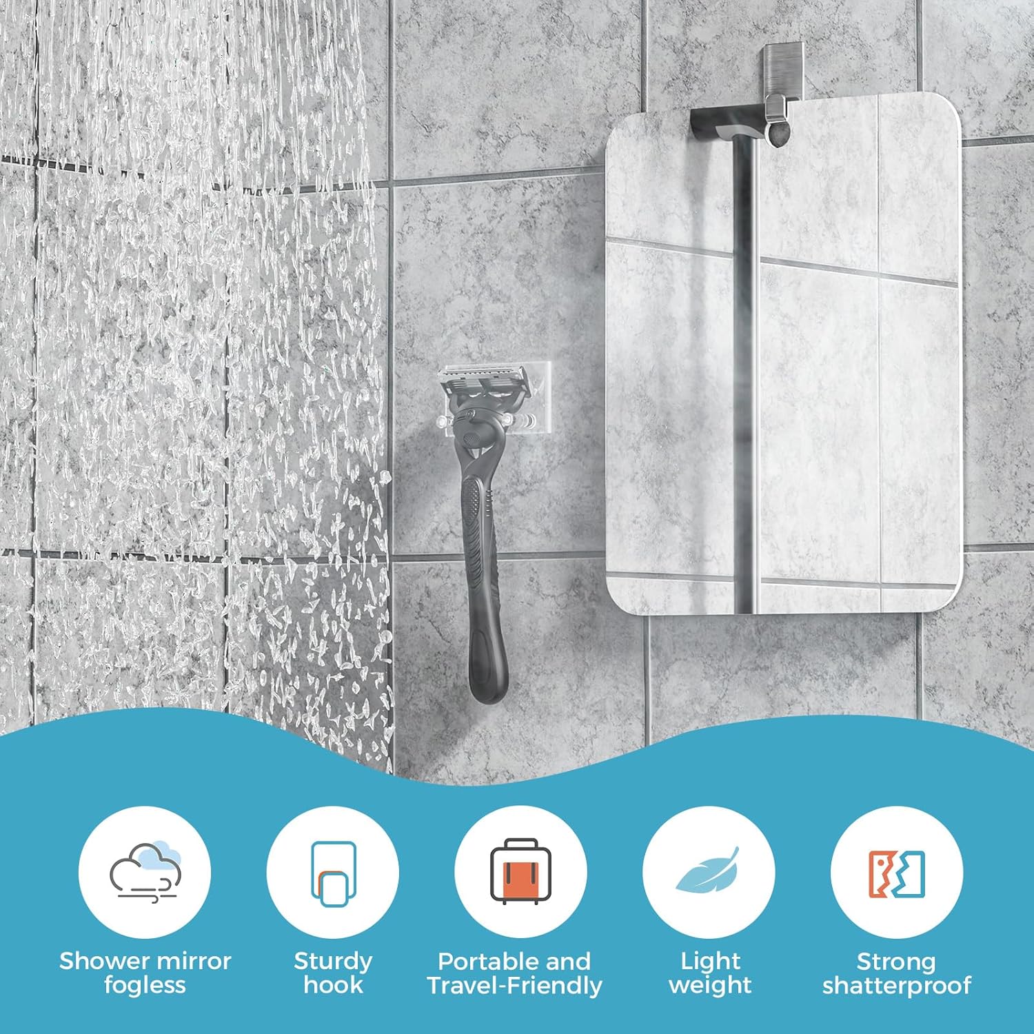 LeaOcaao Fogless Shower Mirror