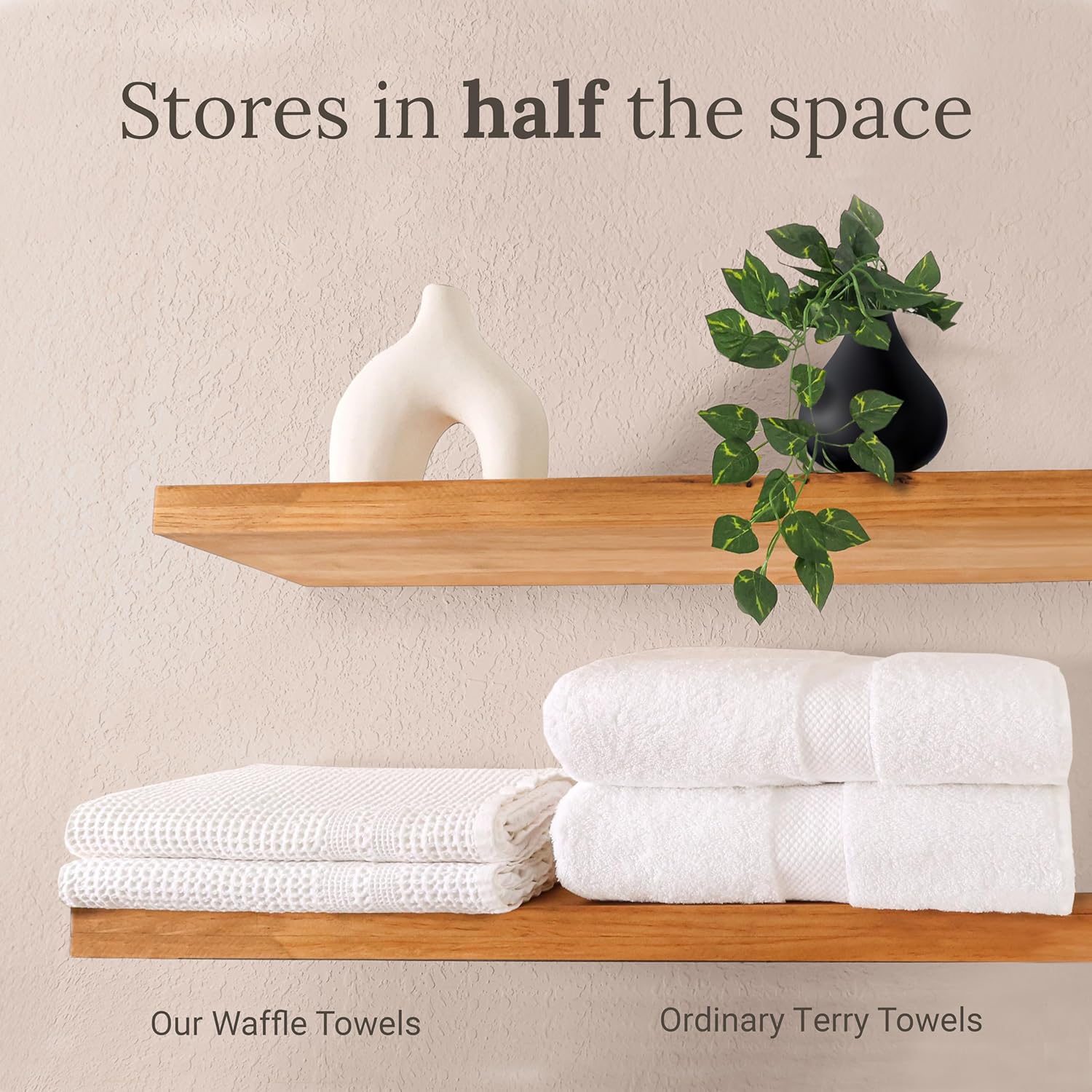 GILDEN TREE Waffle Towels - Oversized Seafoam