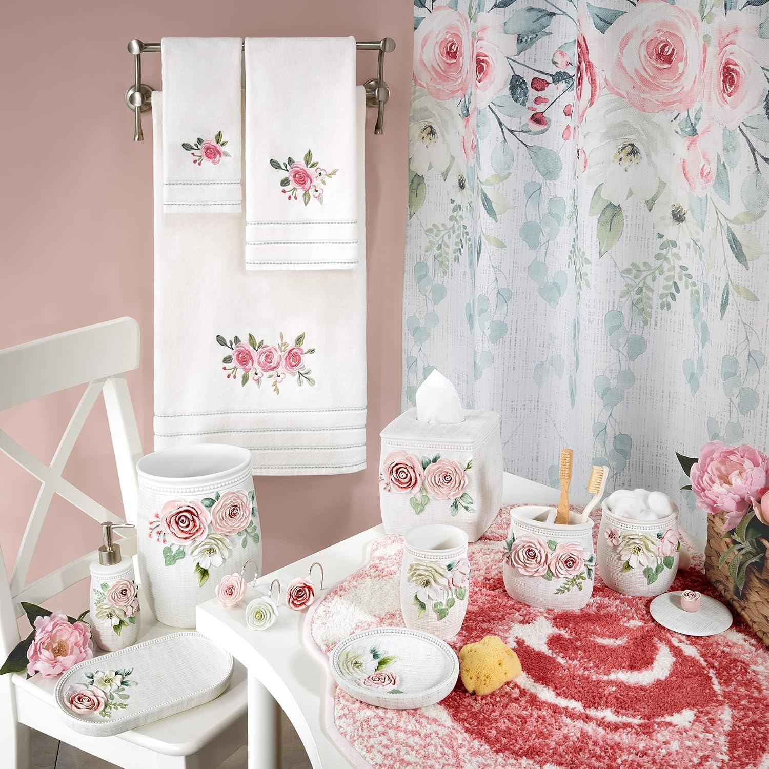 Avanti Linens - Spring Garden Collection Bath Towel Soft Durable Cotton Towel