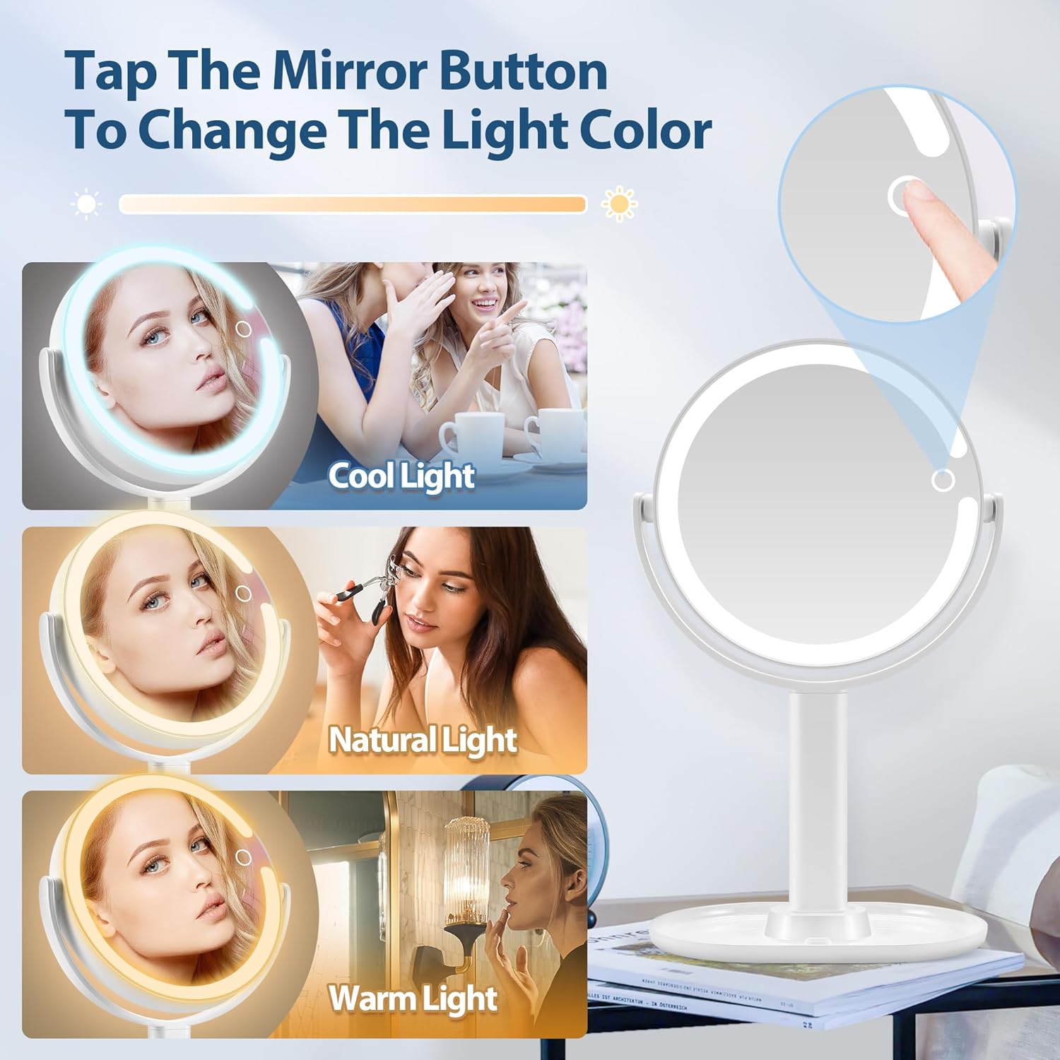 Double-Sided Makeup Mirror 20X with 8IN Size