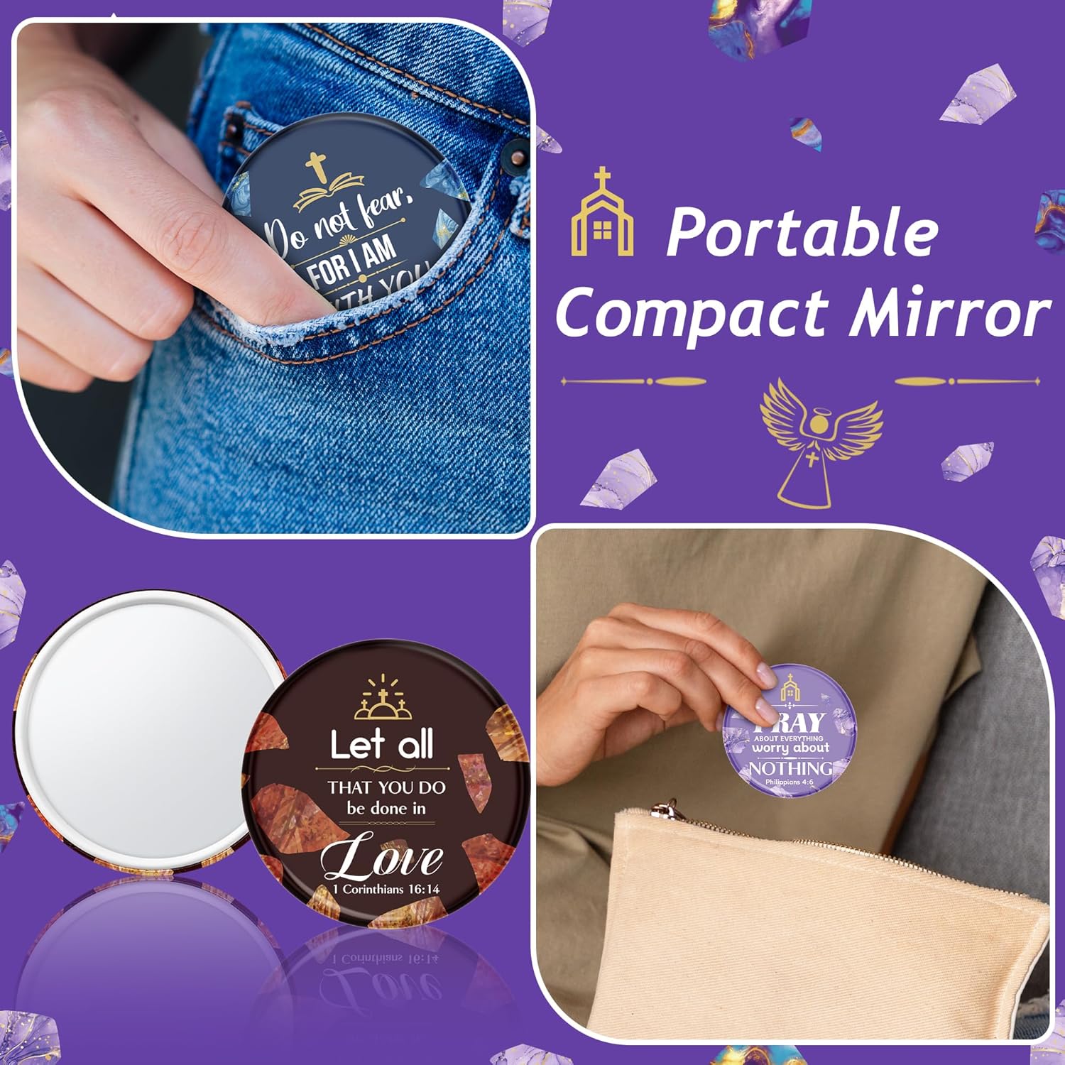 Y1tvei 36-Piece Compact Mirrors Set