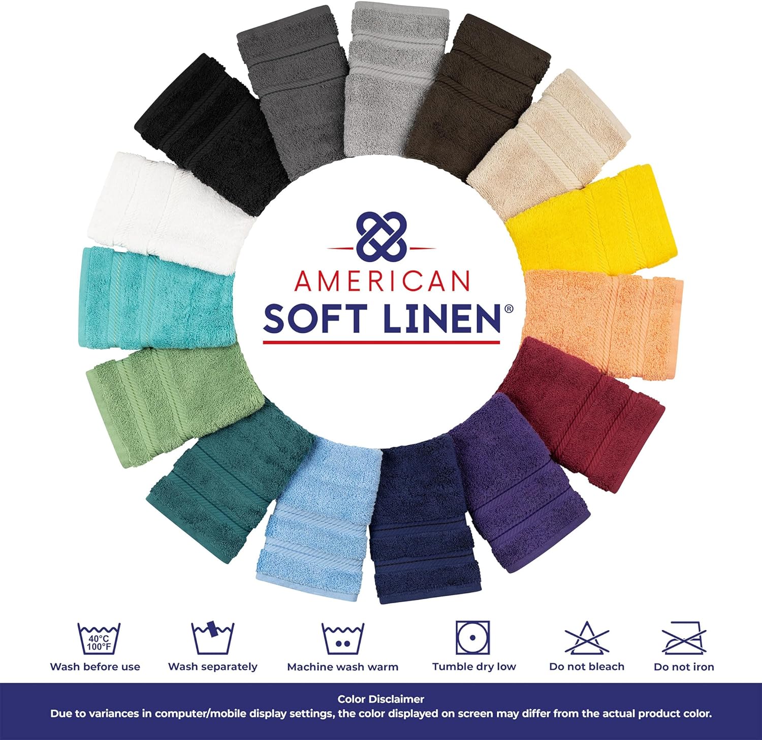 American Soft Linen Luxury 6 Piece Towel Set Black