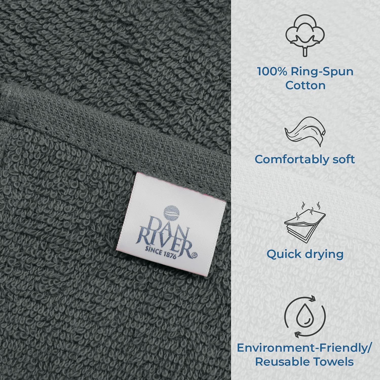 Premium 100 Cotton 24-Pack Washcloths Soft Plush Quick Dry Multi-Use