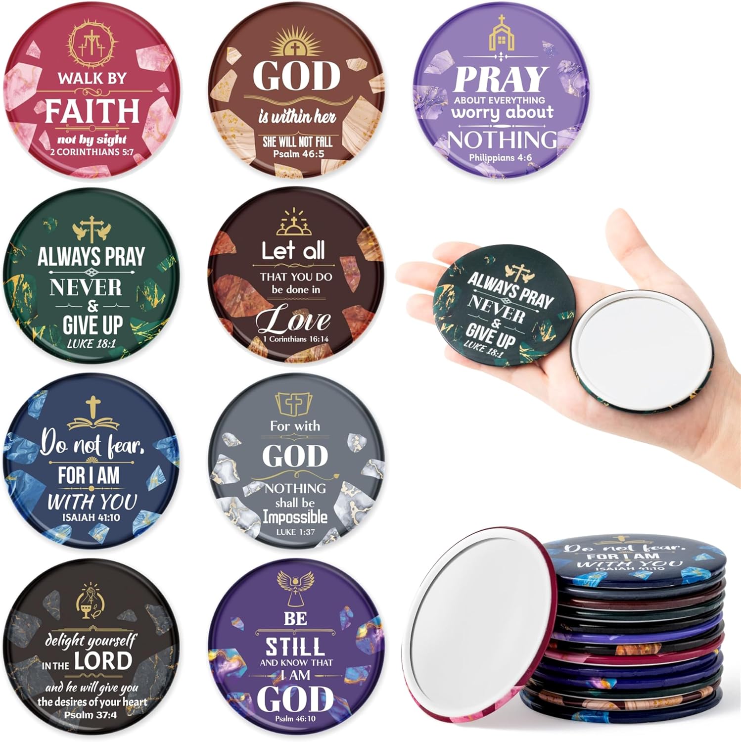 Y1tvei 36-Piece Compact Mirrors Set