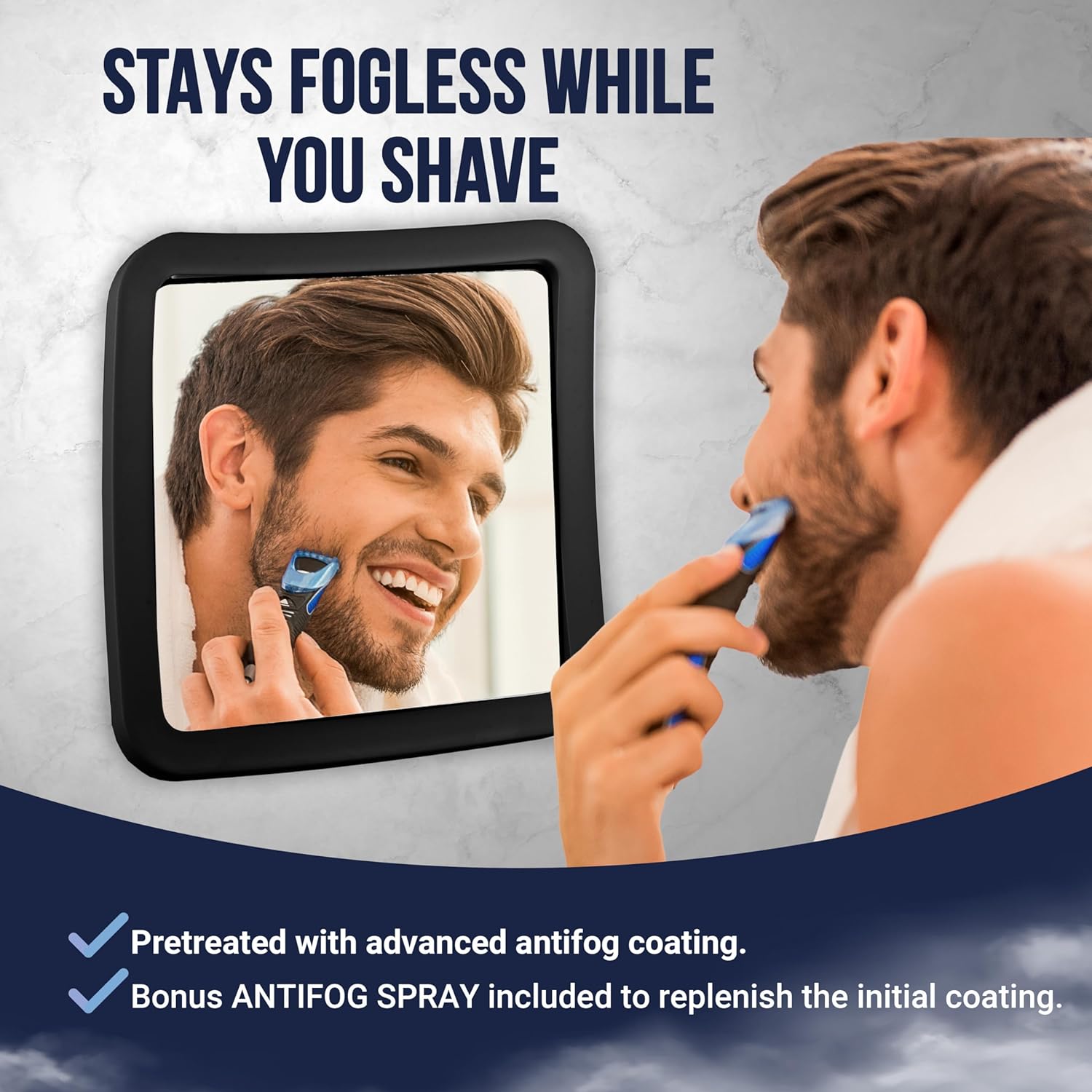 MIRRORVANA Fogless Shower Mirror for Shaving