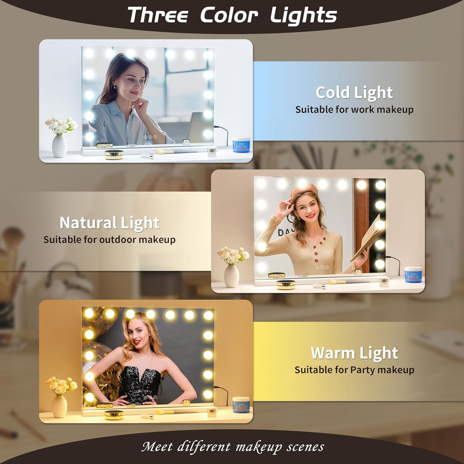NUSVAN Vanity Mirror with Lights