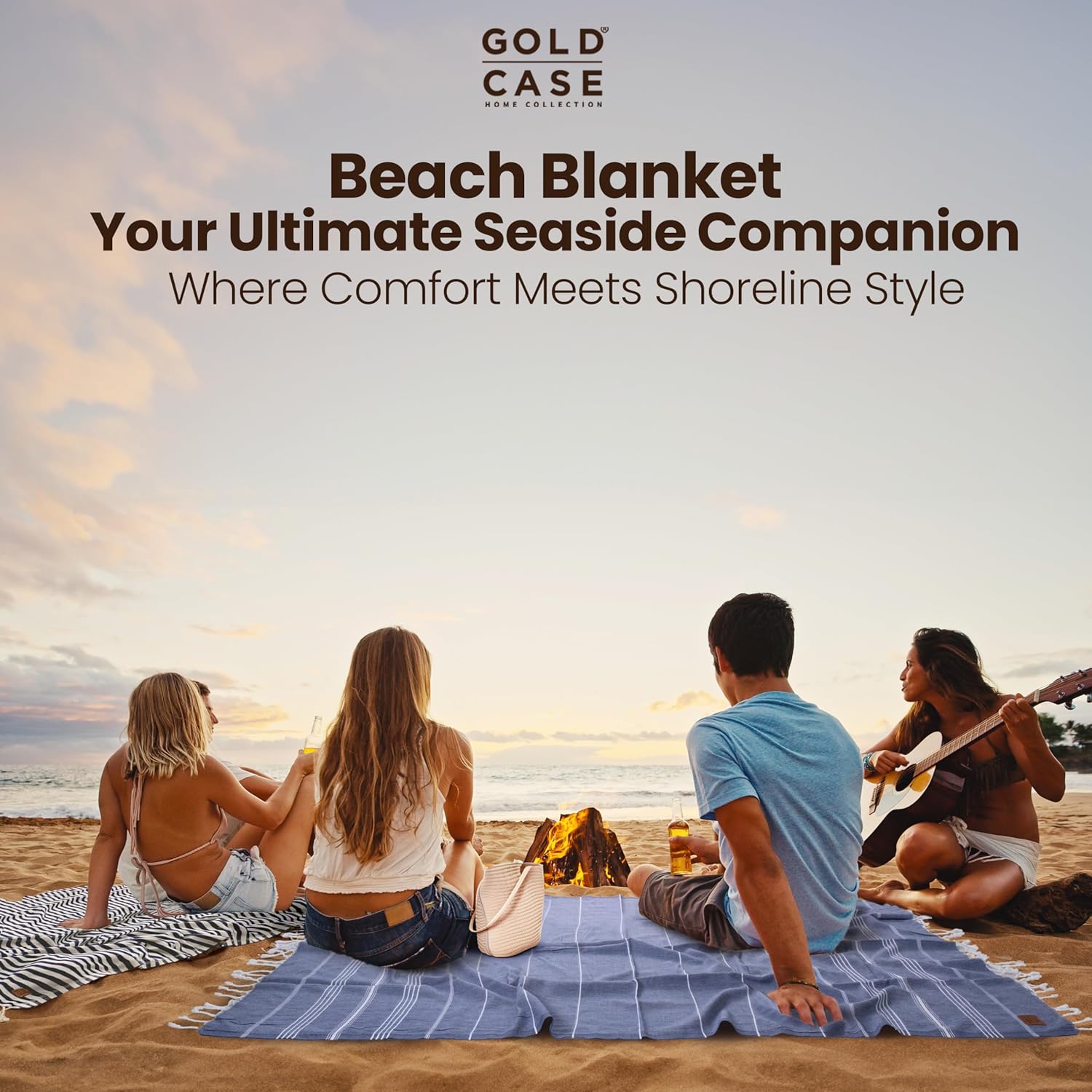 Luxury Turkish Beach Towels Set - 100 Cotton Quick Dry and Soft