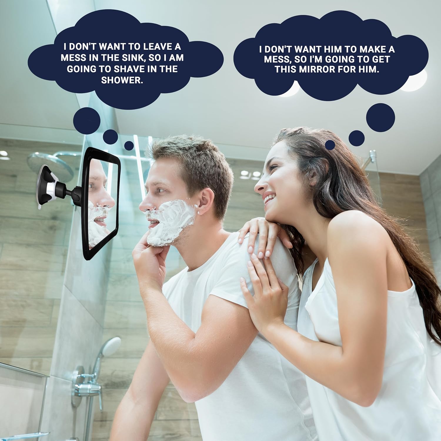 MIRRORVANA Fogless Shower Mirror for Shaving