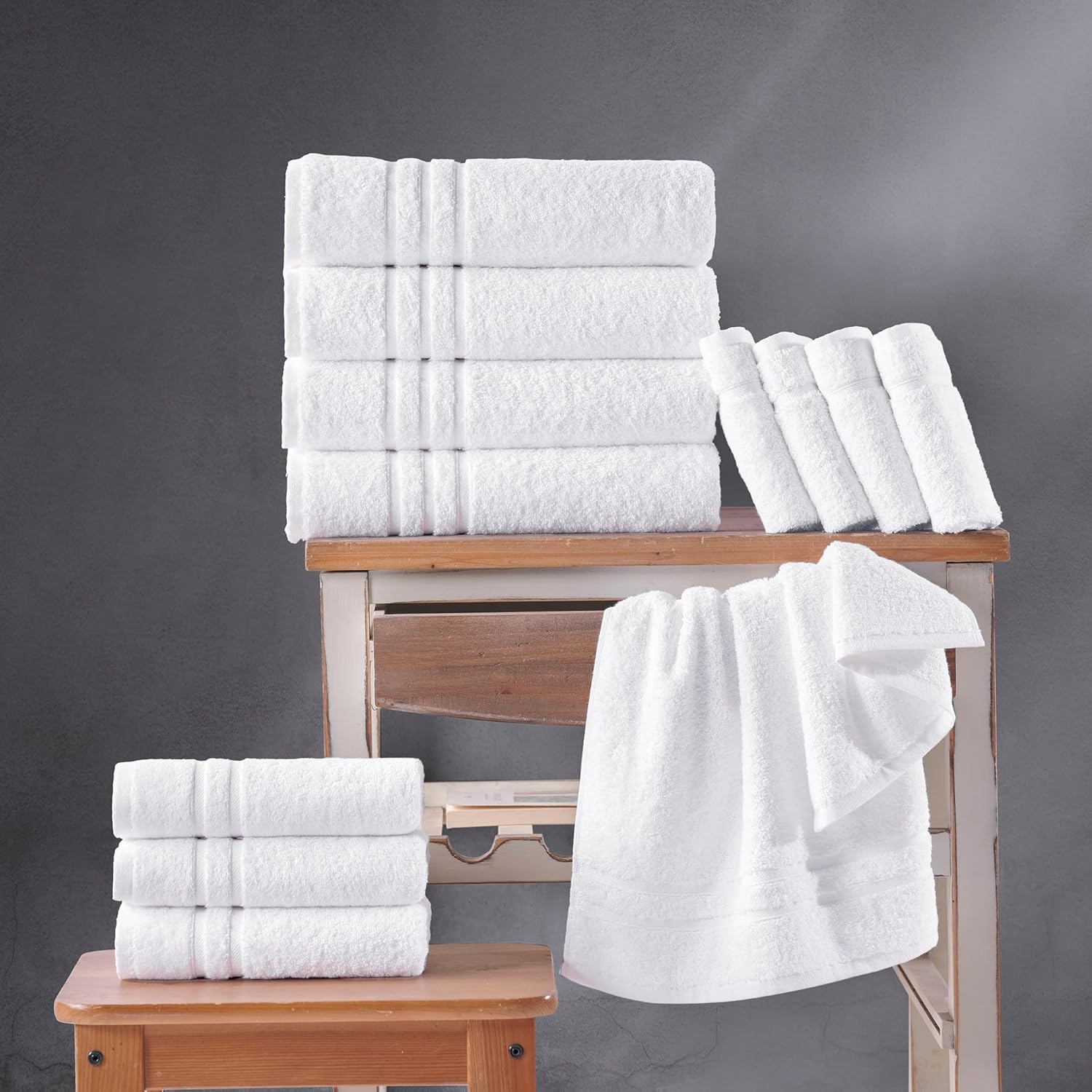 Luxury Turkish Cotton bath towels - Soft absorbent quick drying and eco-friendly