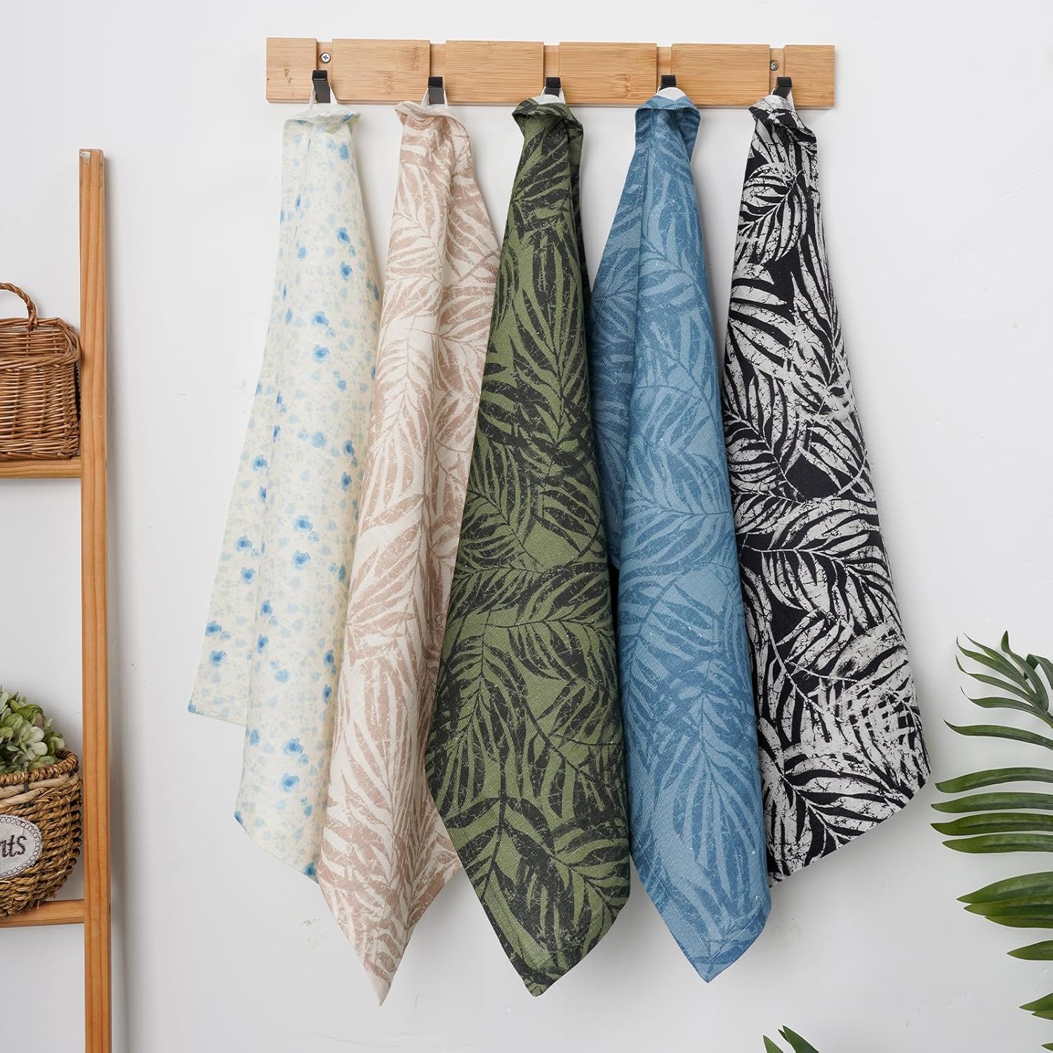 Get 2 Pure Linen Kitchen Towels Set