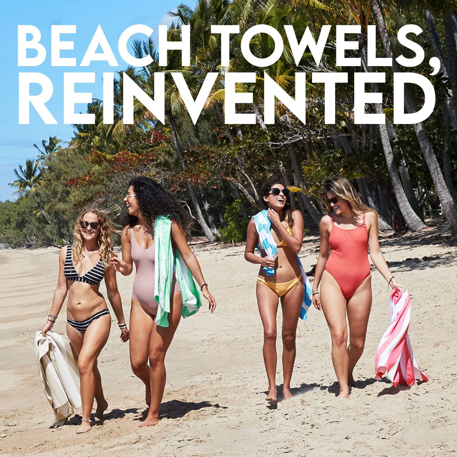 Cake Bay Beach Towels - Cabana Light Multi-Colour 160x90cm