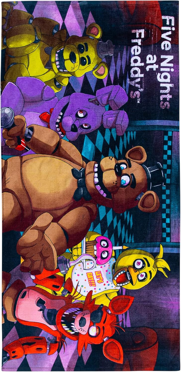 Franco Kids Cotton Beach Towel Five Nights At Freddys 1