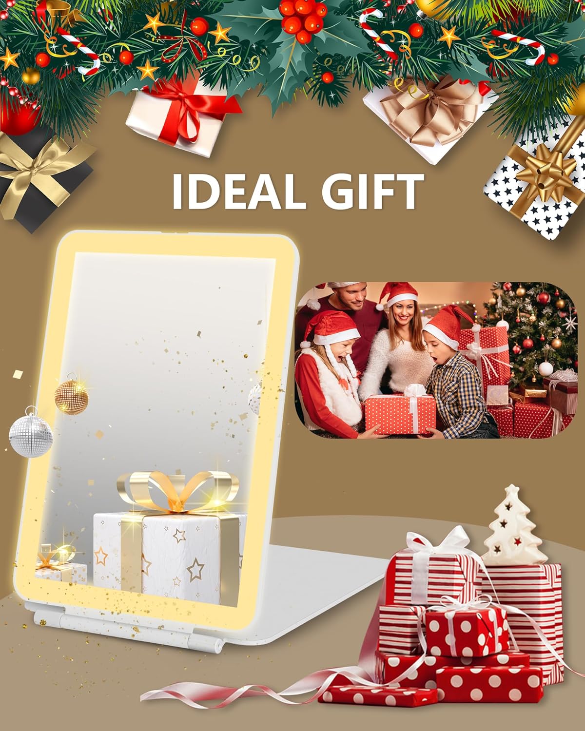 DecMetu Travel Mirror with Lights