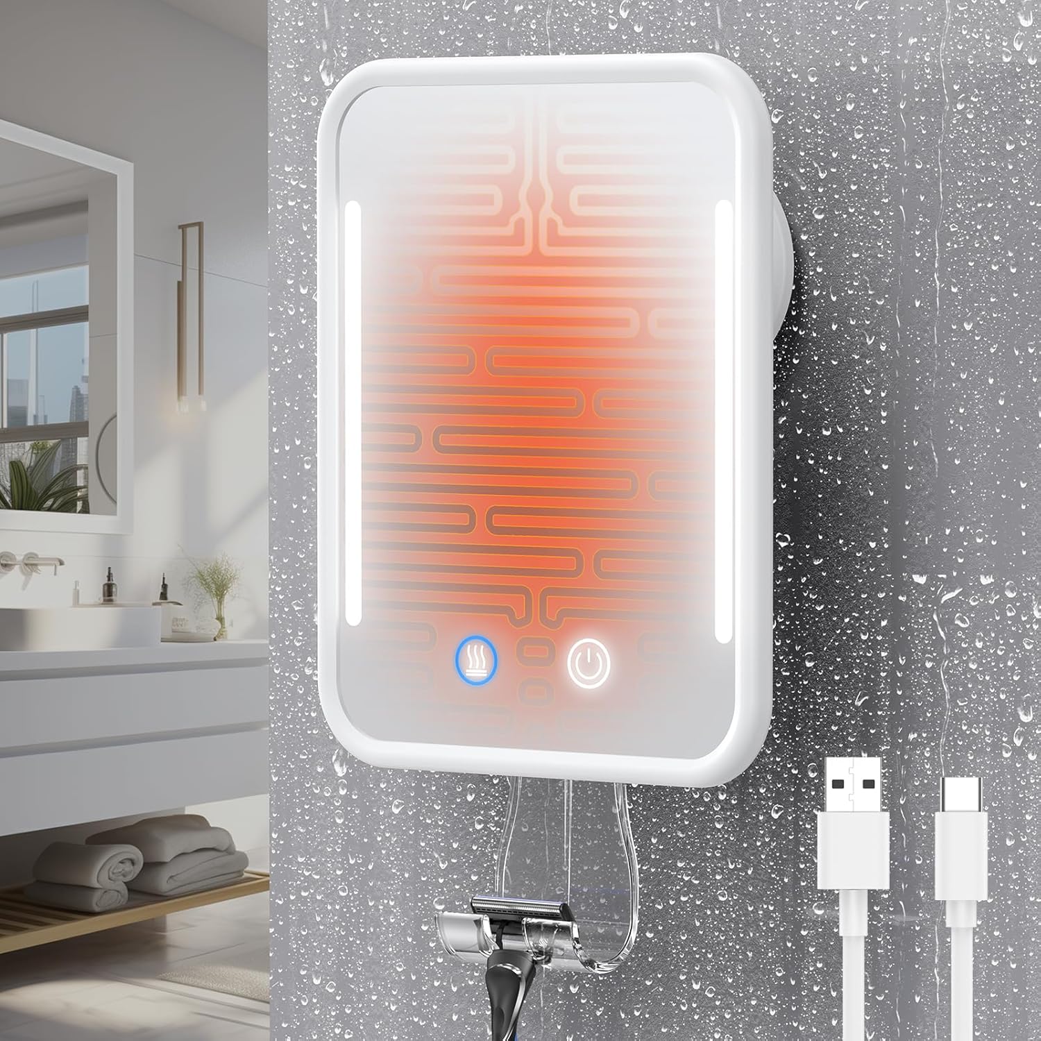 Gospire Heated Shower Mirror