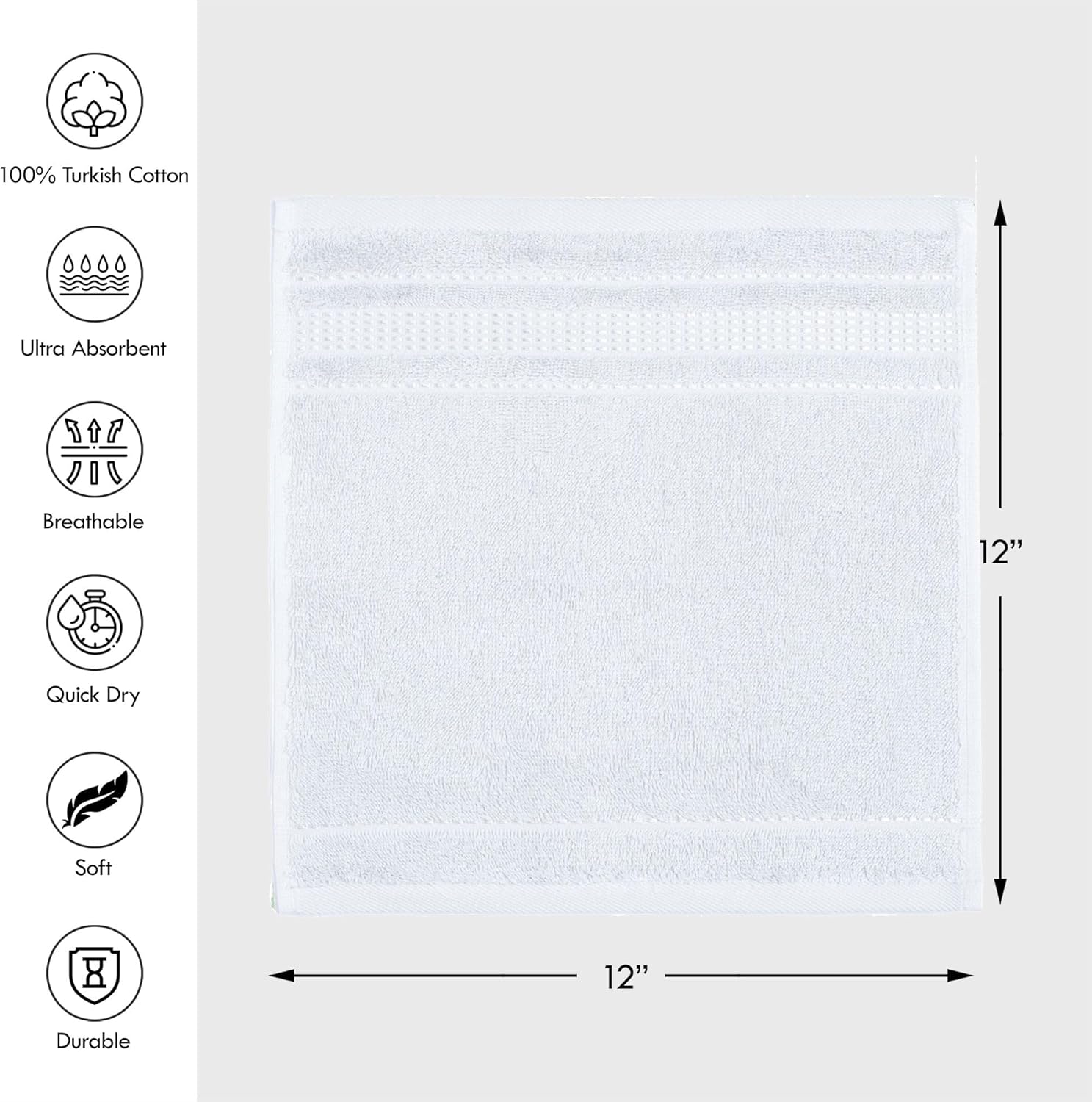4-Piece Turkish Cotton Washcloth Set
