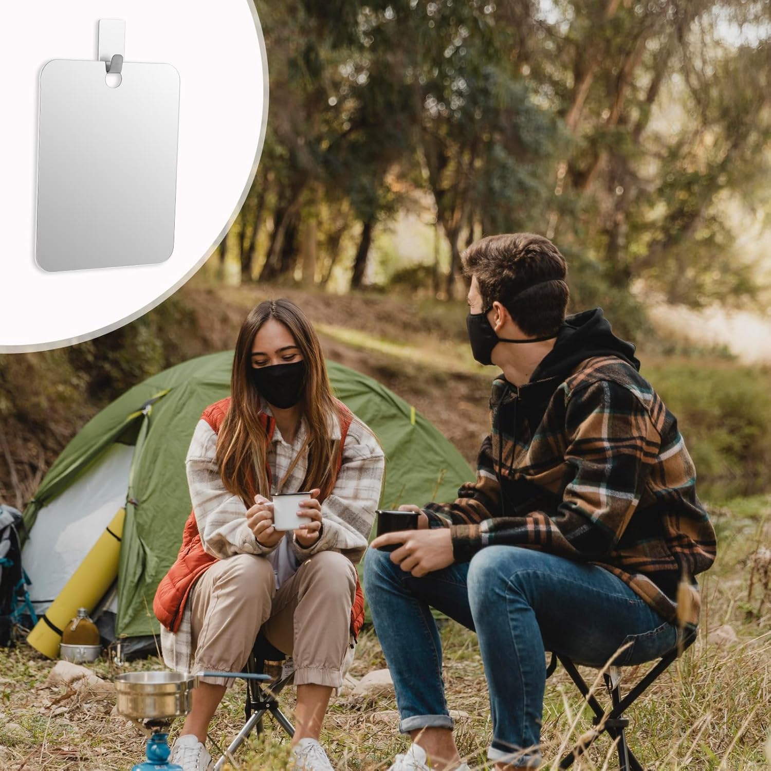 Fogless Shaver Mirror Portable Travel Camping Mirror Send a Message