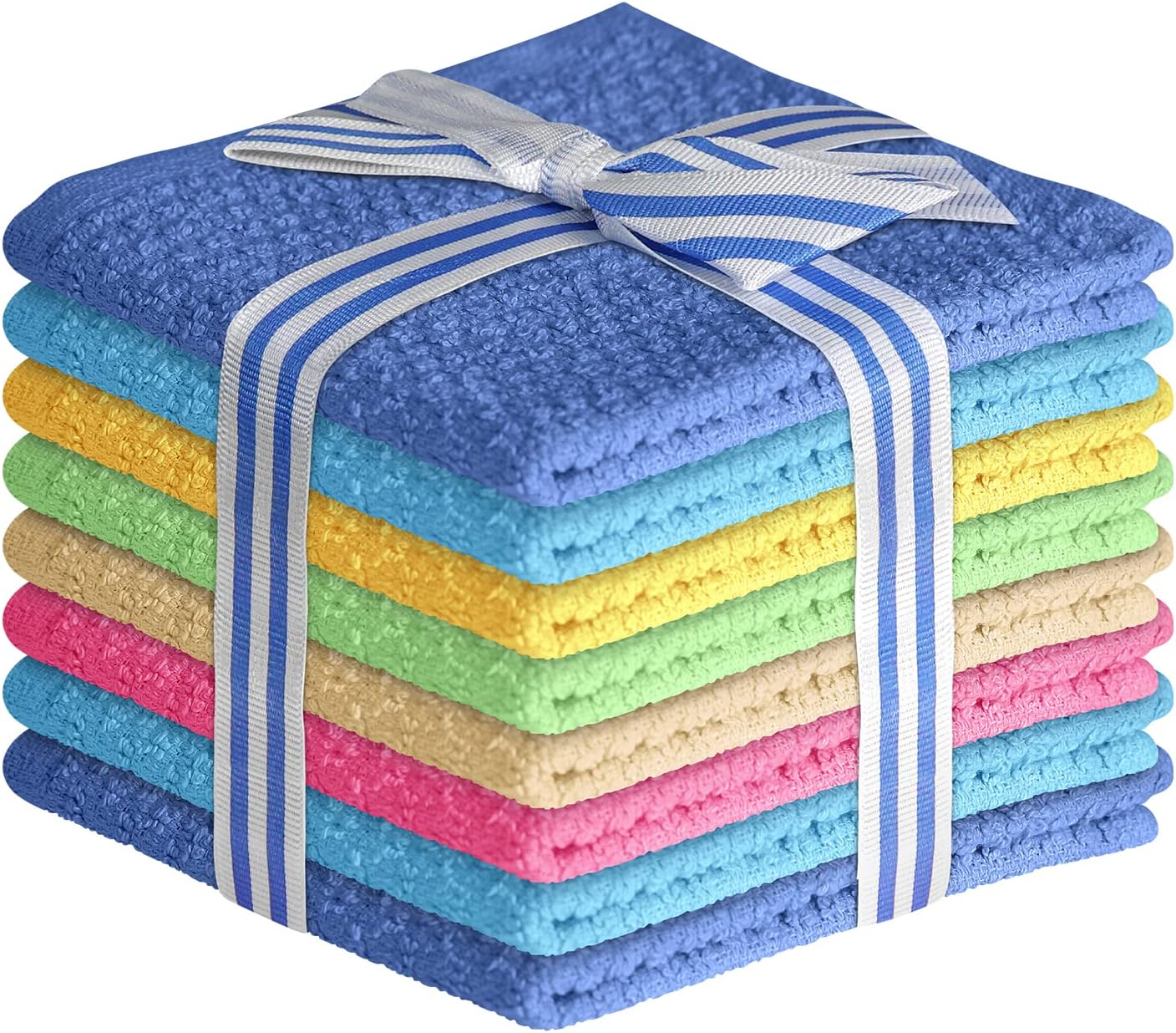 Elaine Karen Multicolored Washcloth Set of 8