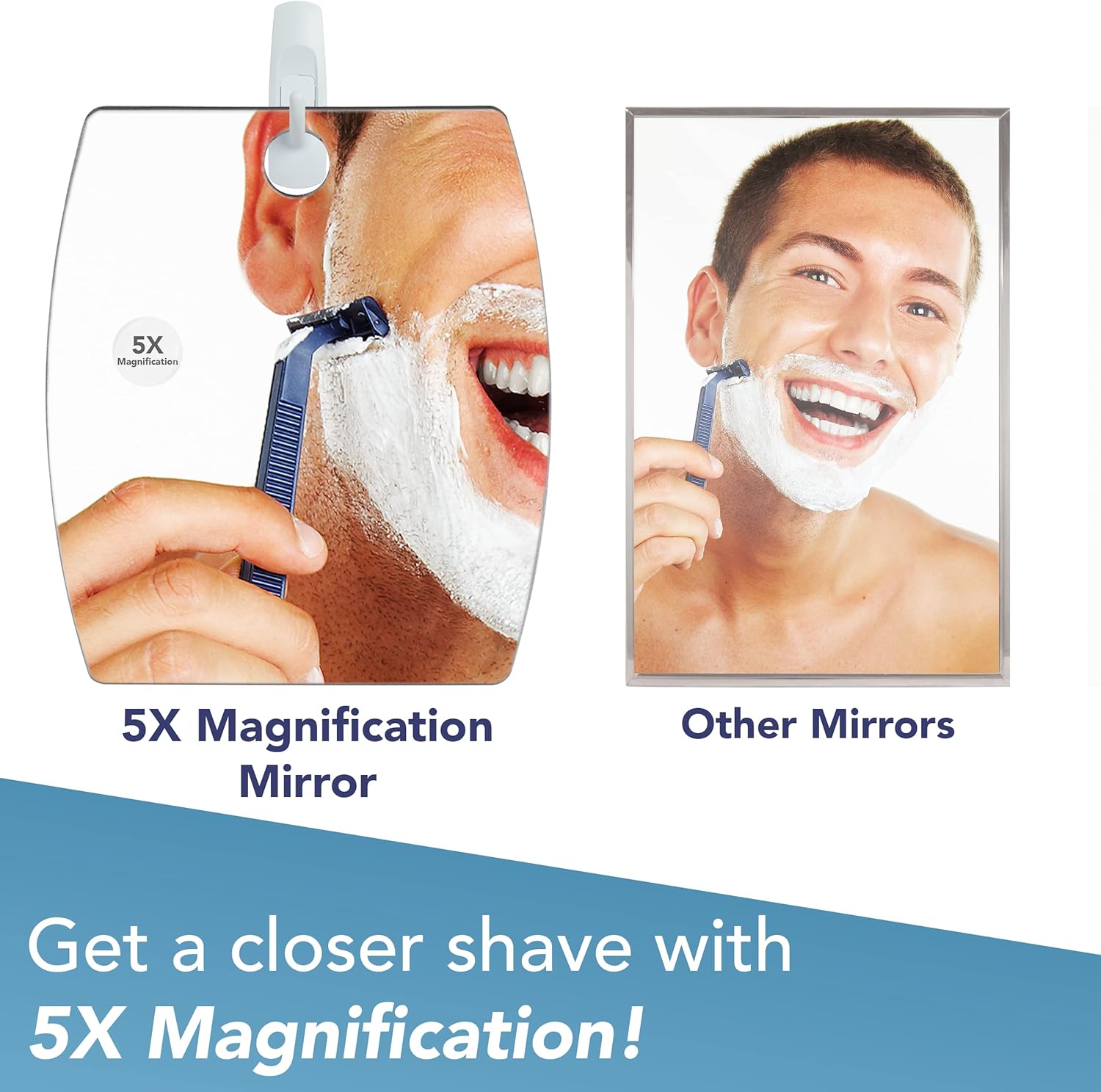Curved Magnifying Mirror Shave Well Shave