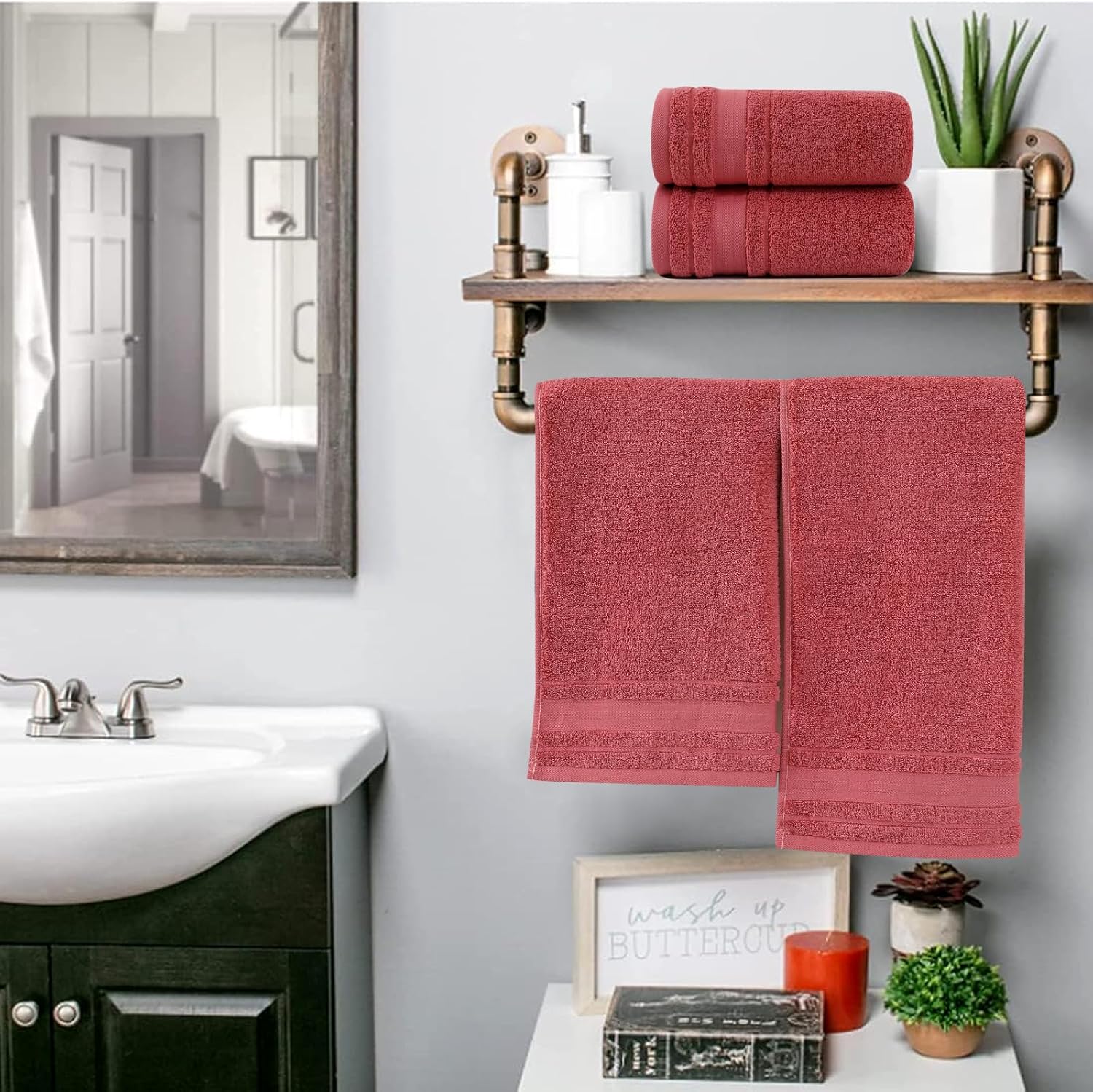 Valentines Day Special 4-Piece Hand Towels Soft Quick Dry