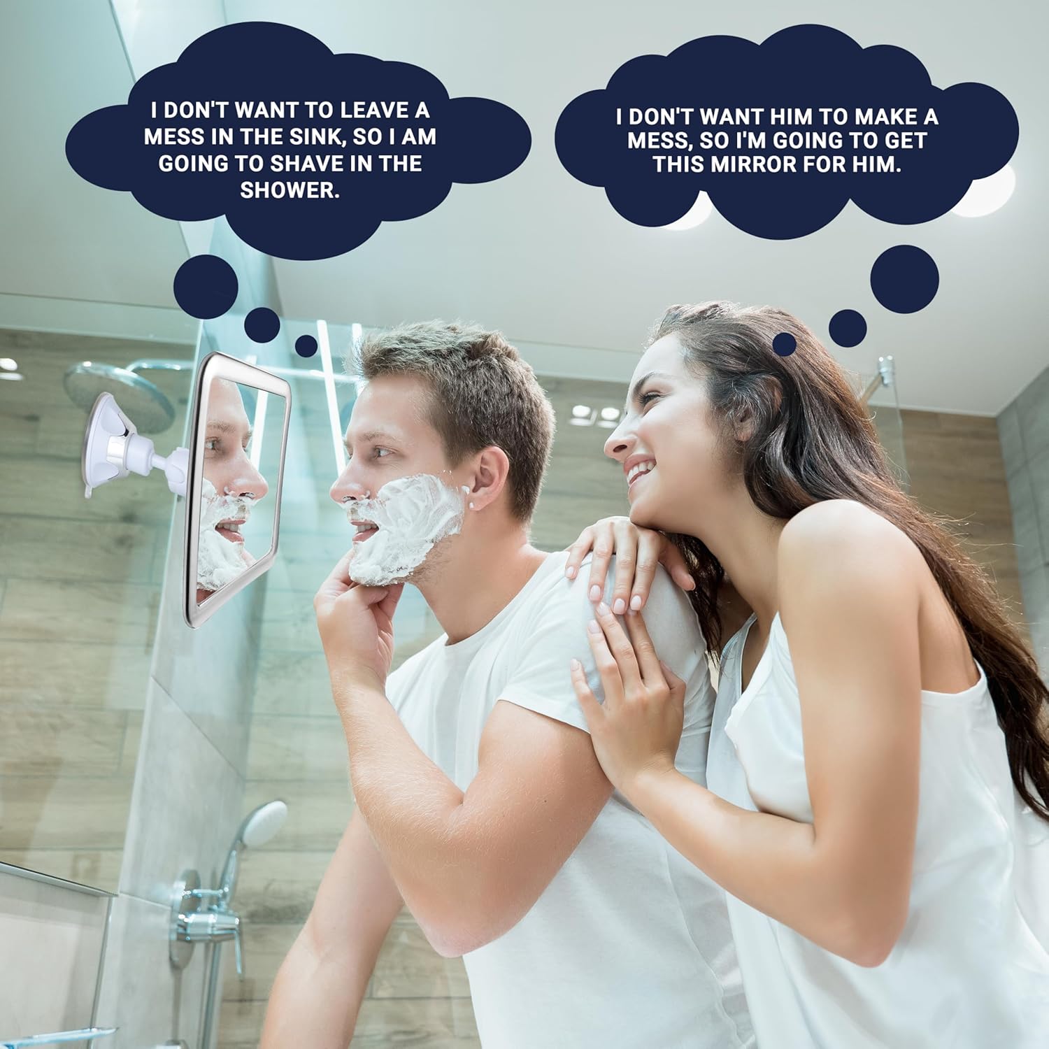 MirrorVana Chromed Fogless Shower Mirror