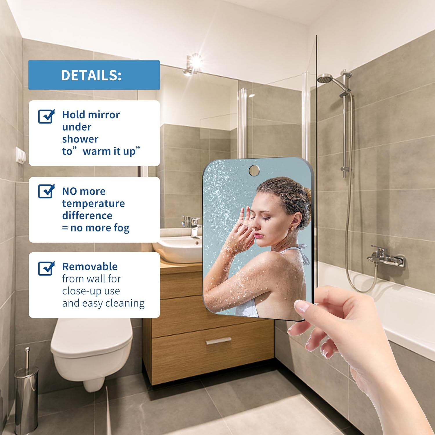 Shatterproof Shower Mirror