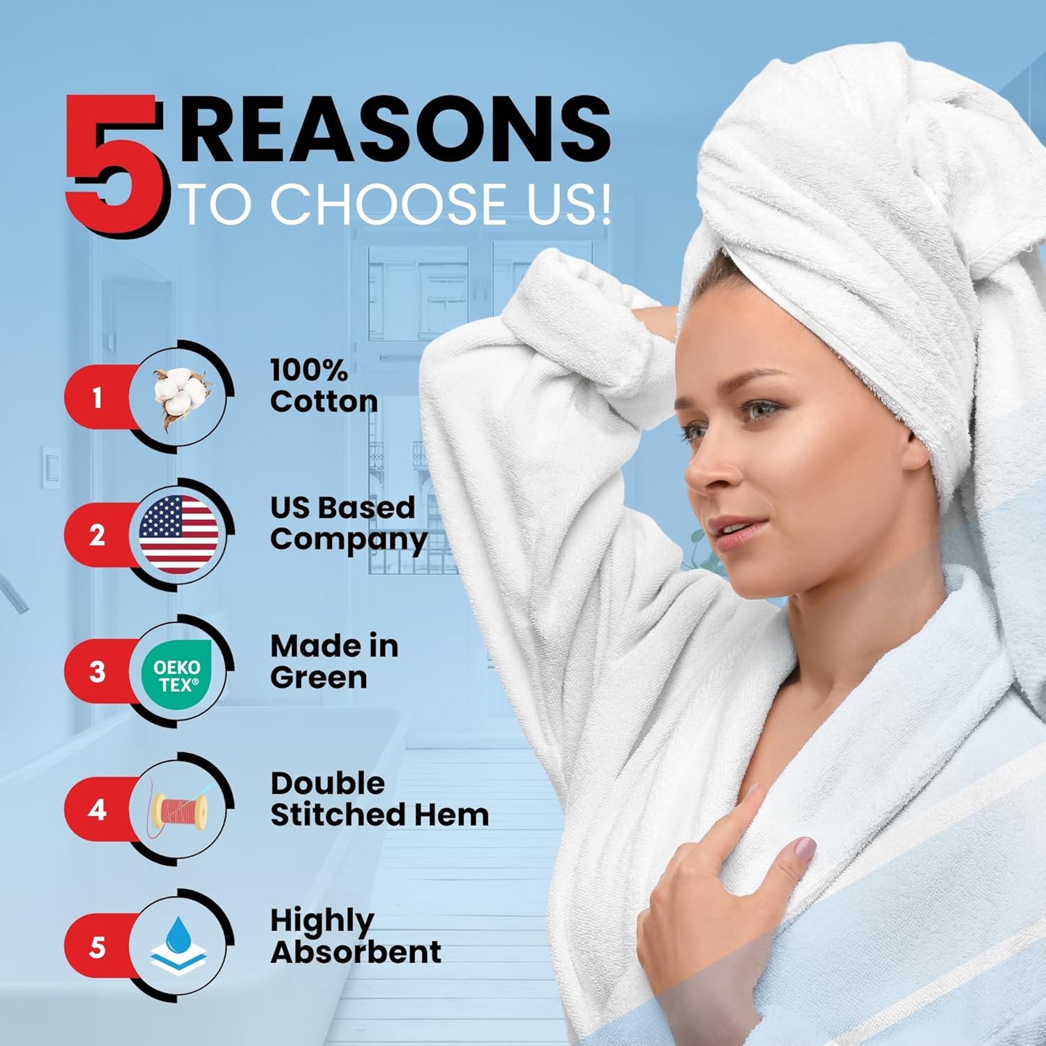 Luxury Cotton bath towel set