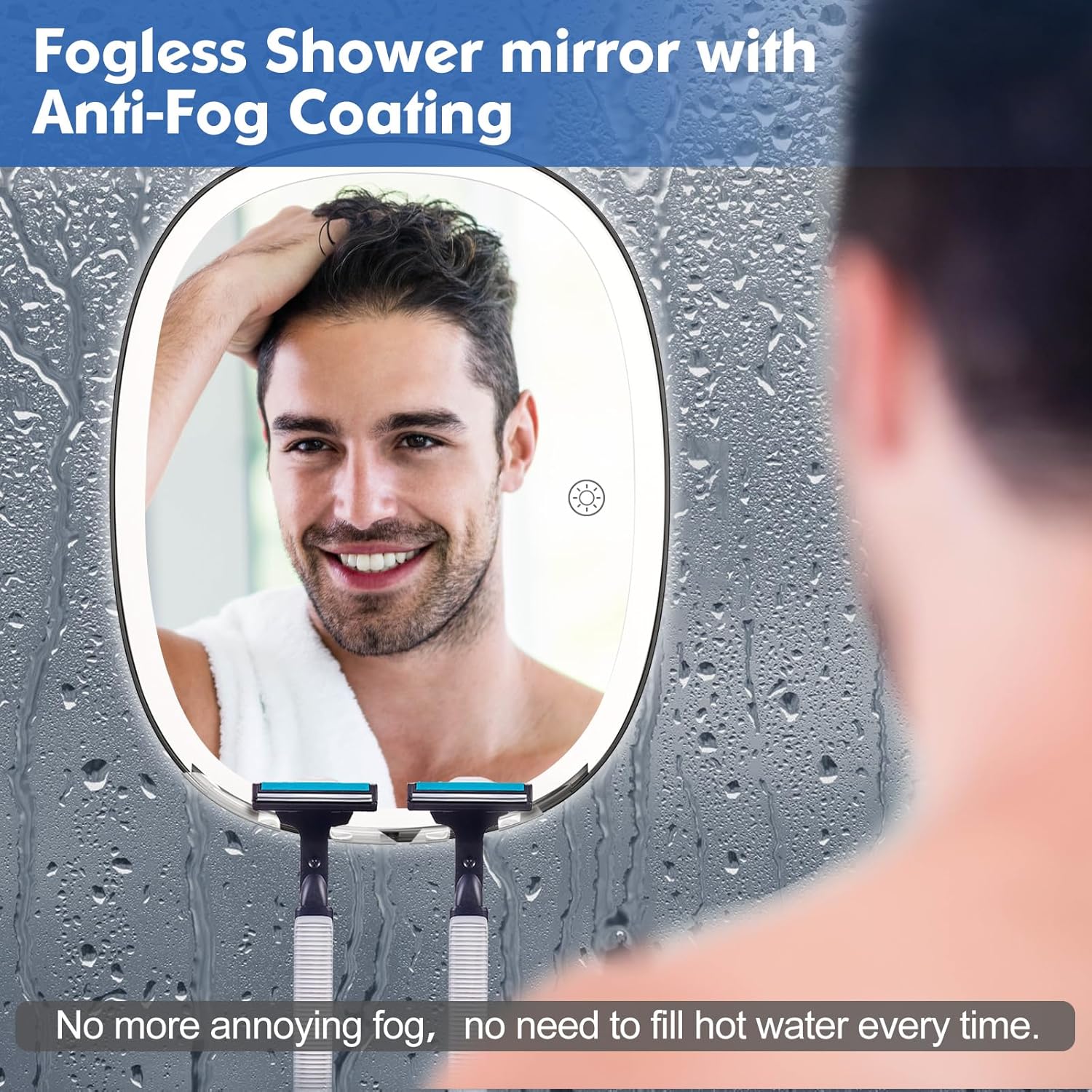 COSMIRROR Shaving Mirror with Razor Holder