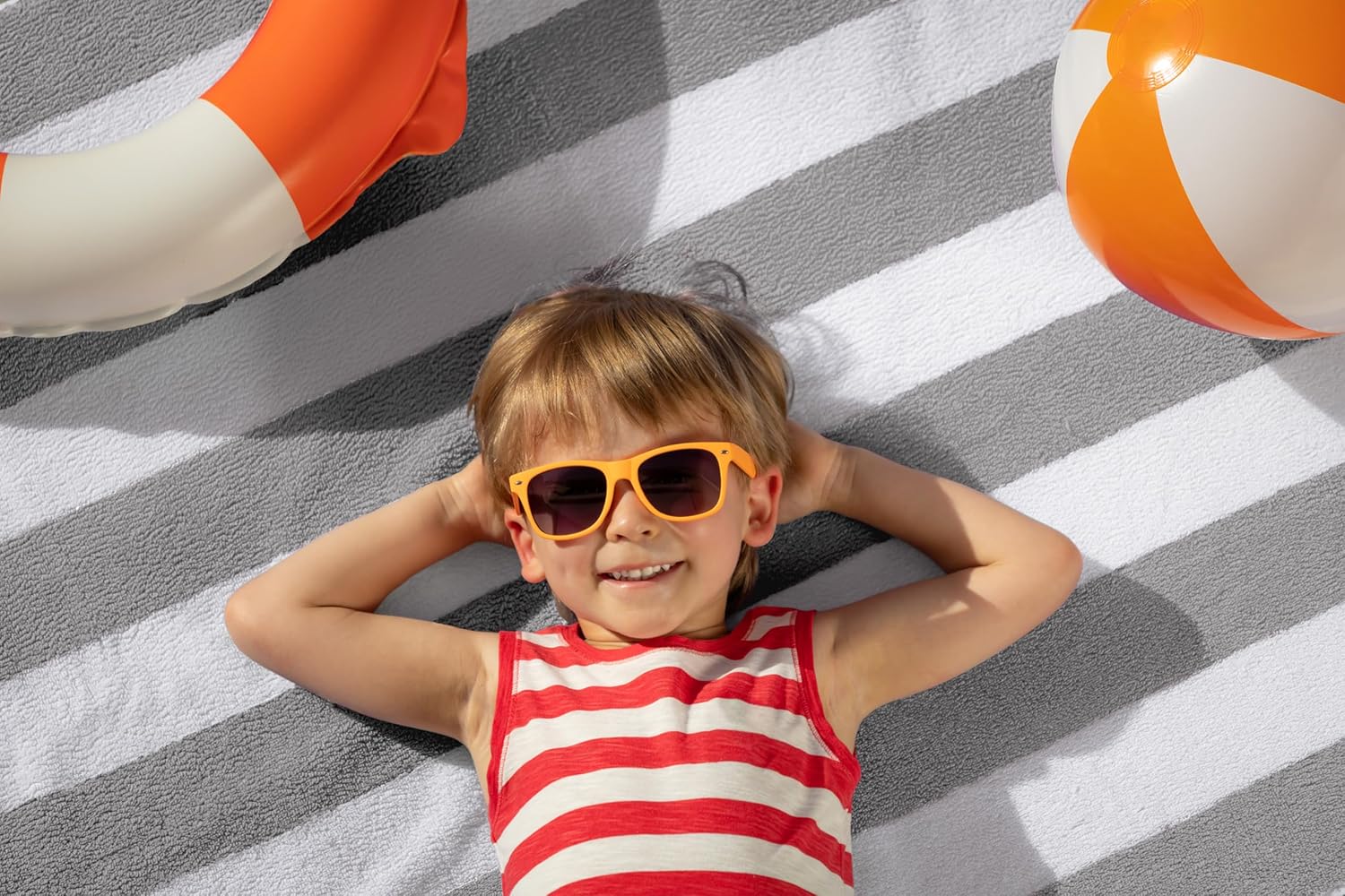 Utopia Gaming Series 4-Pack Cabana Stripe Beach Towels 30x60