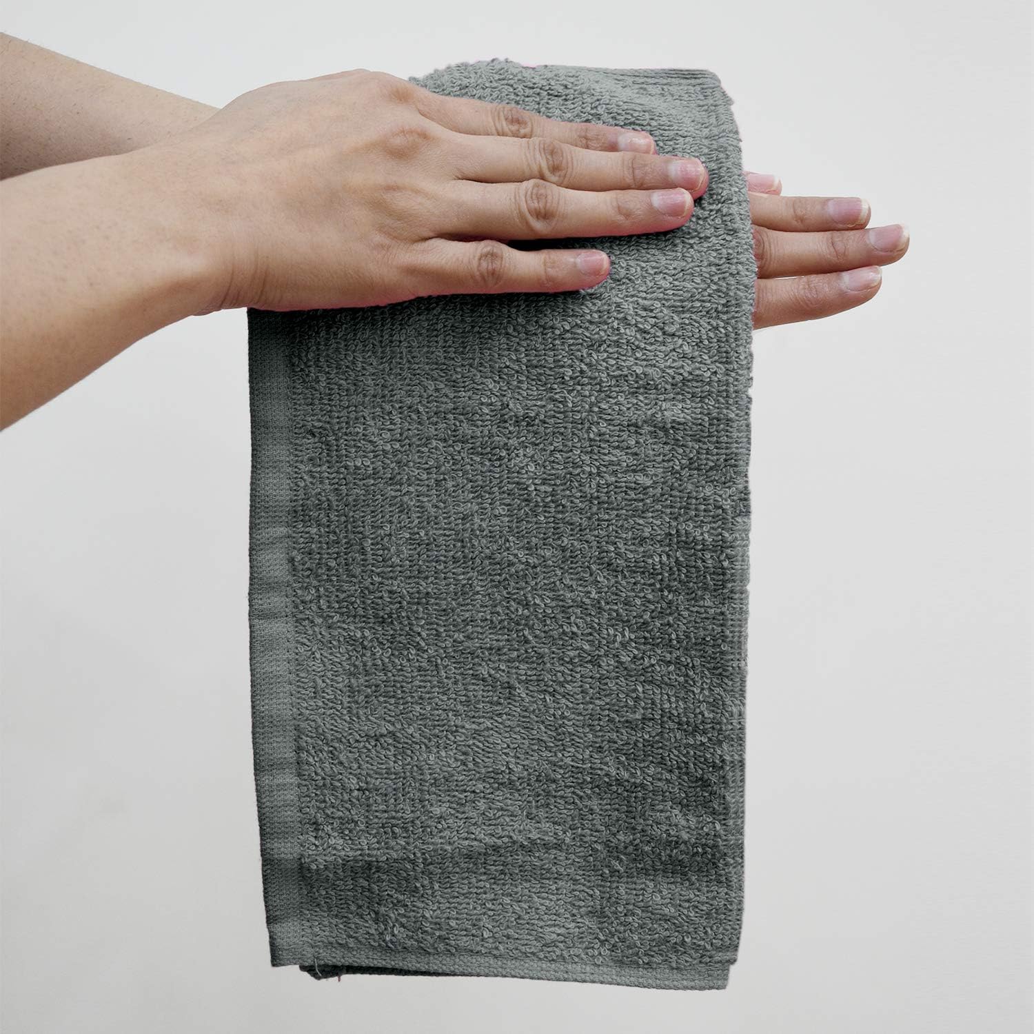 Premium 100 Cotton 24-Pack Washcloths Soft Plush Quick Dry Multi-Use