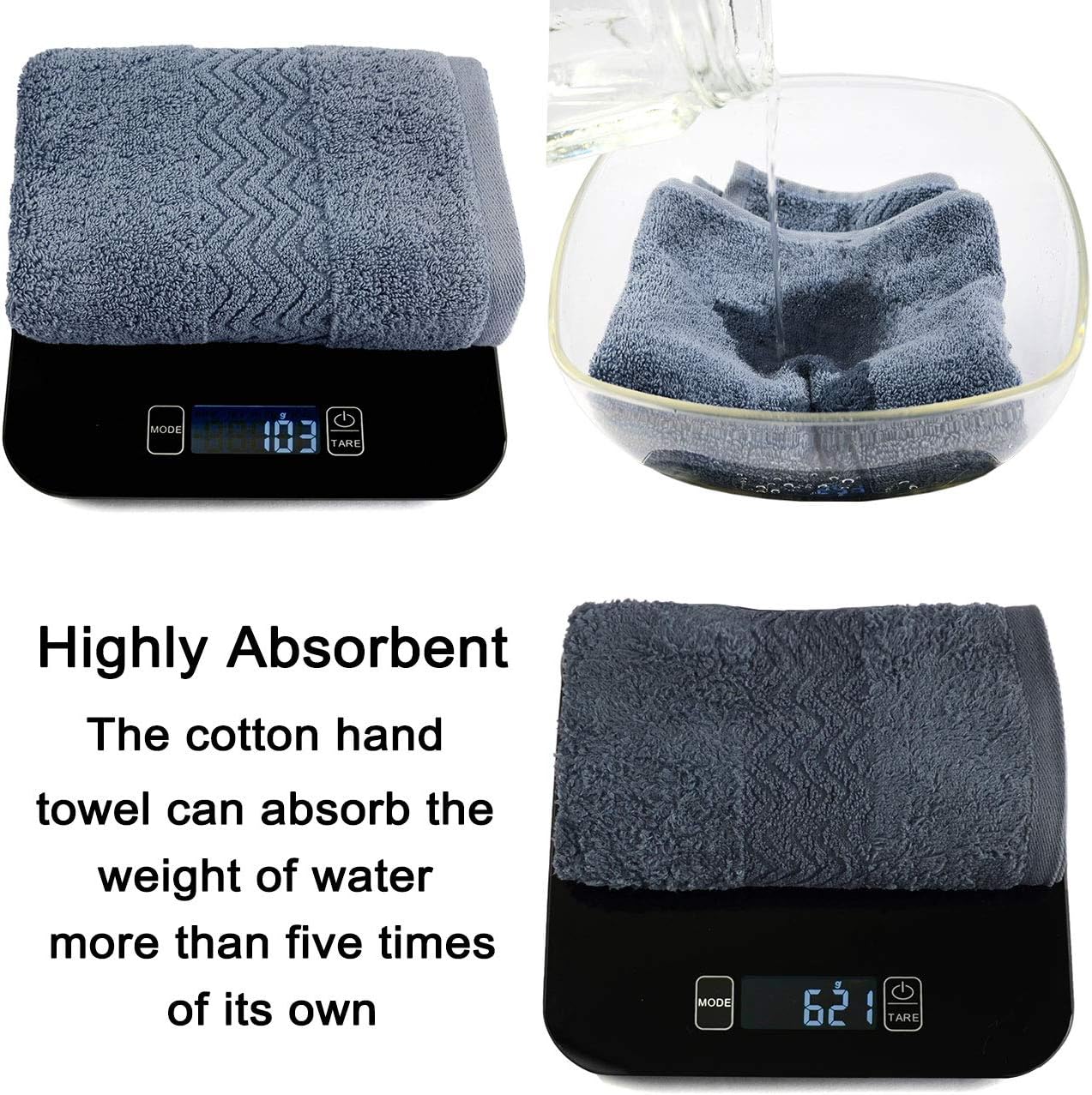 Premium 100 Cotton Hand Towels Highly Absorbent and Soft