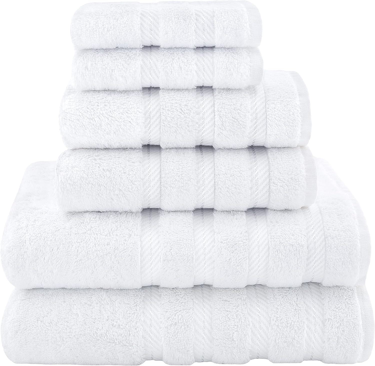 American Soft Linen Luxury 6-Piece Towel Set for Bathroom