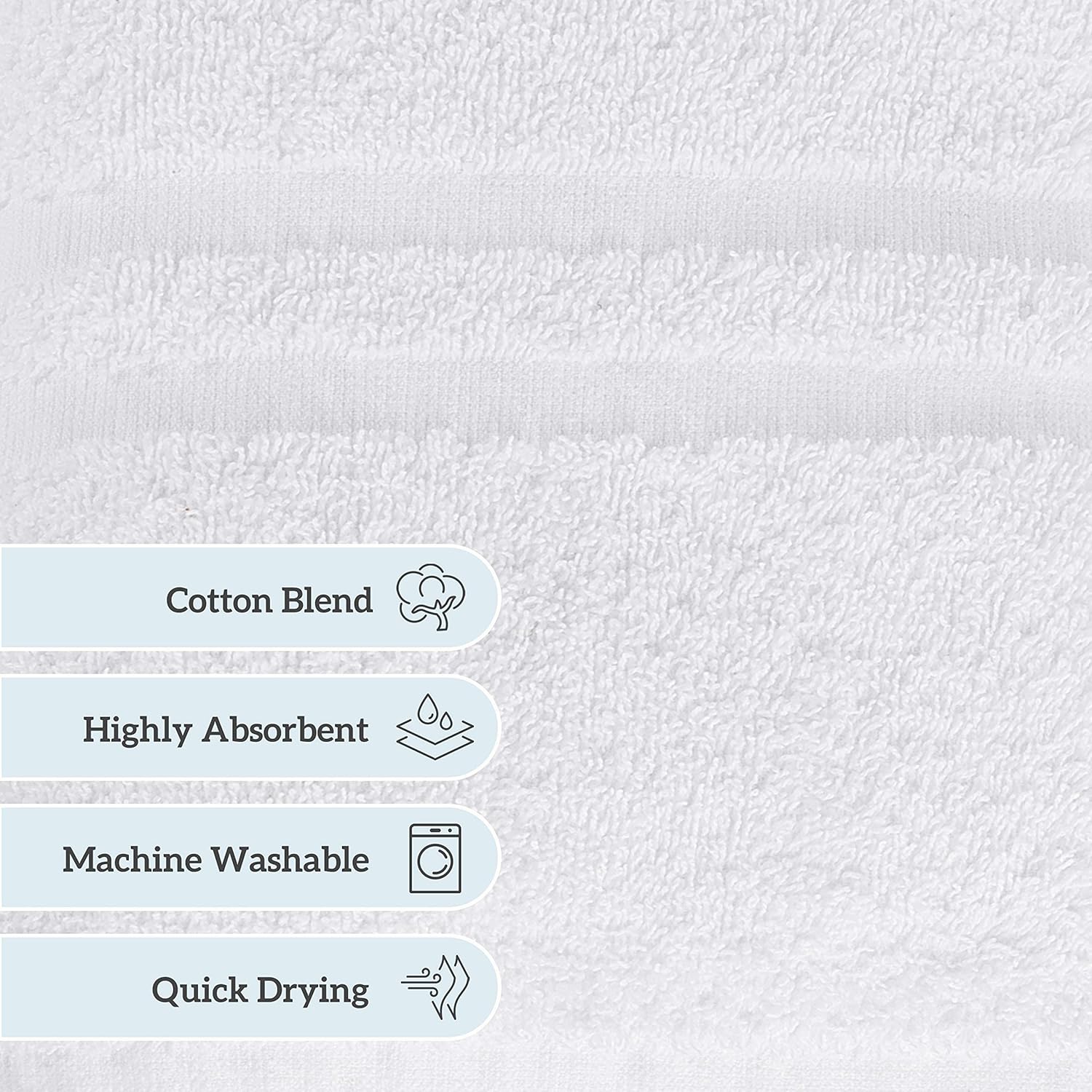 Green Lifestyle Washcloth Set - 100 Cotton 12x12