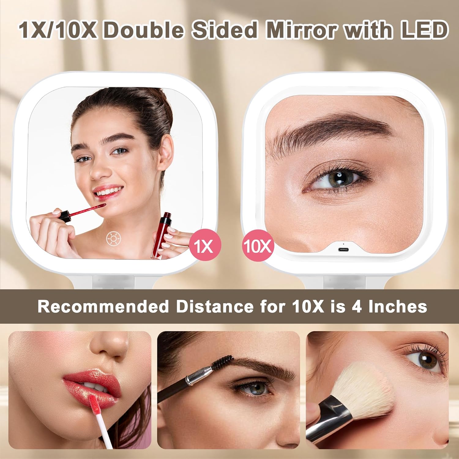 10X Travel Makeup Mirror