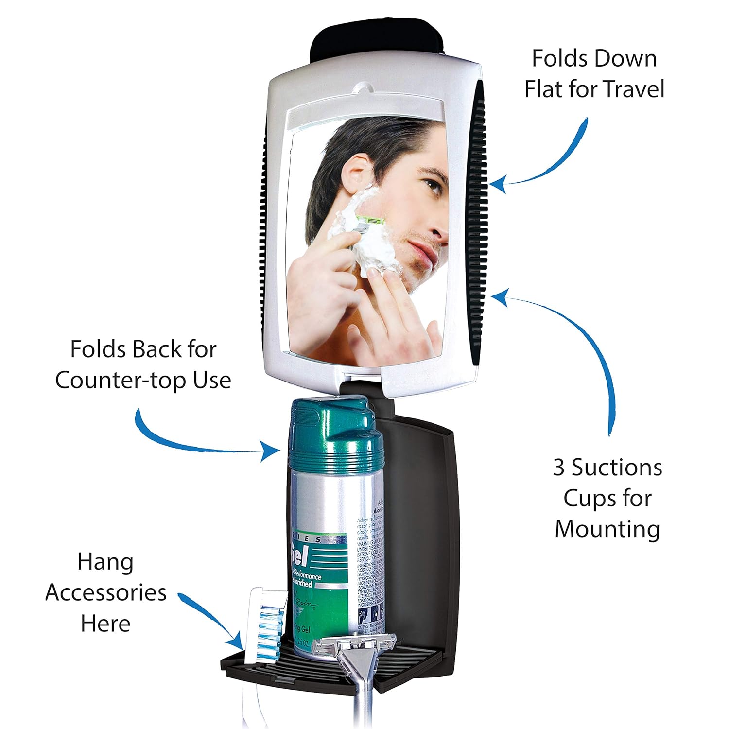 Zadro ZFogless Travel Shower Shaving Mirror