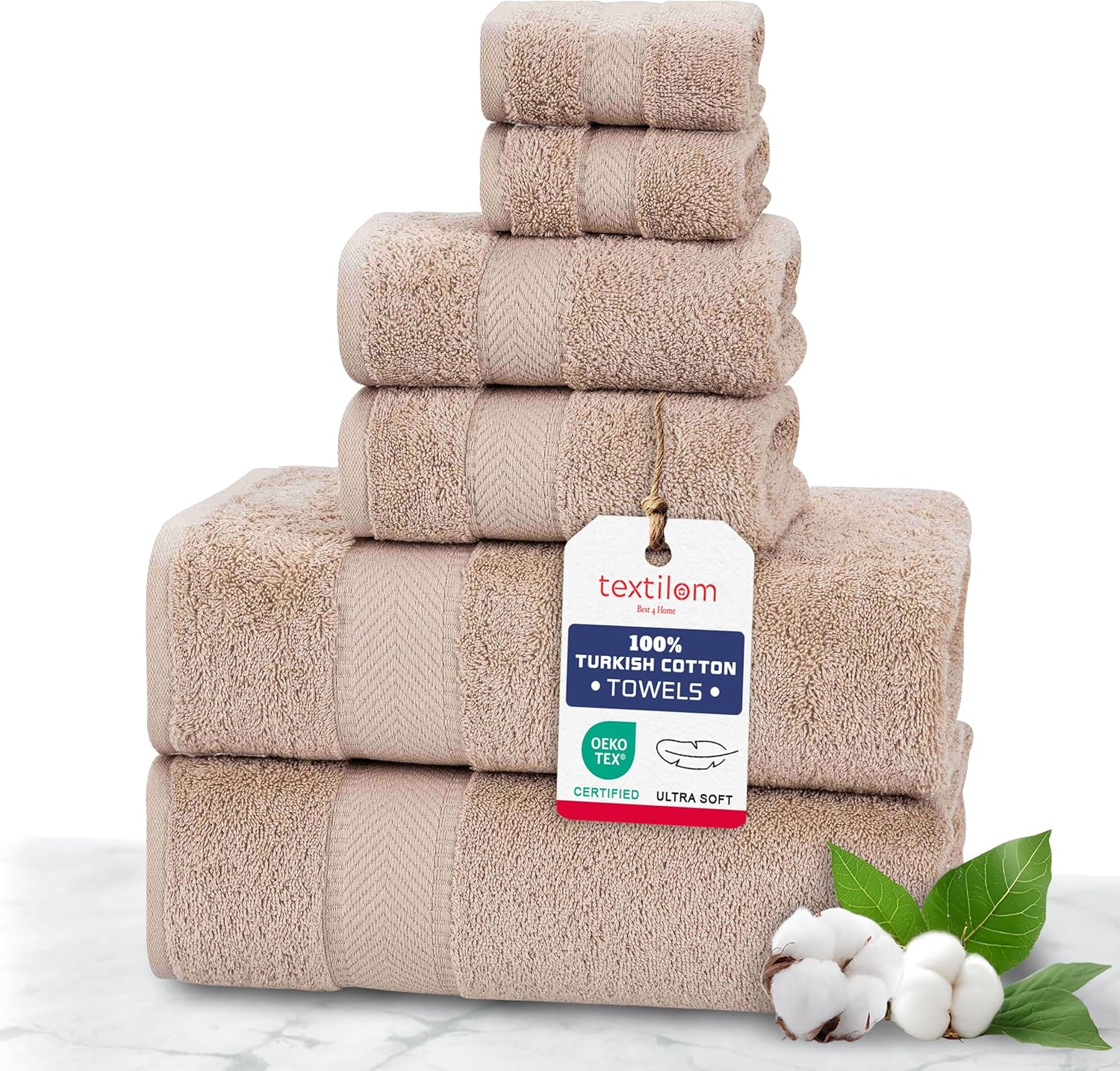Luxury Turkish Cotton Bath Towels Set