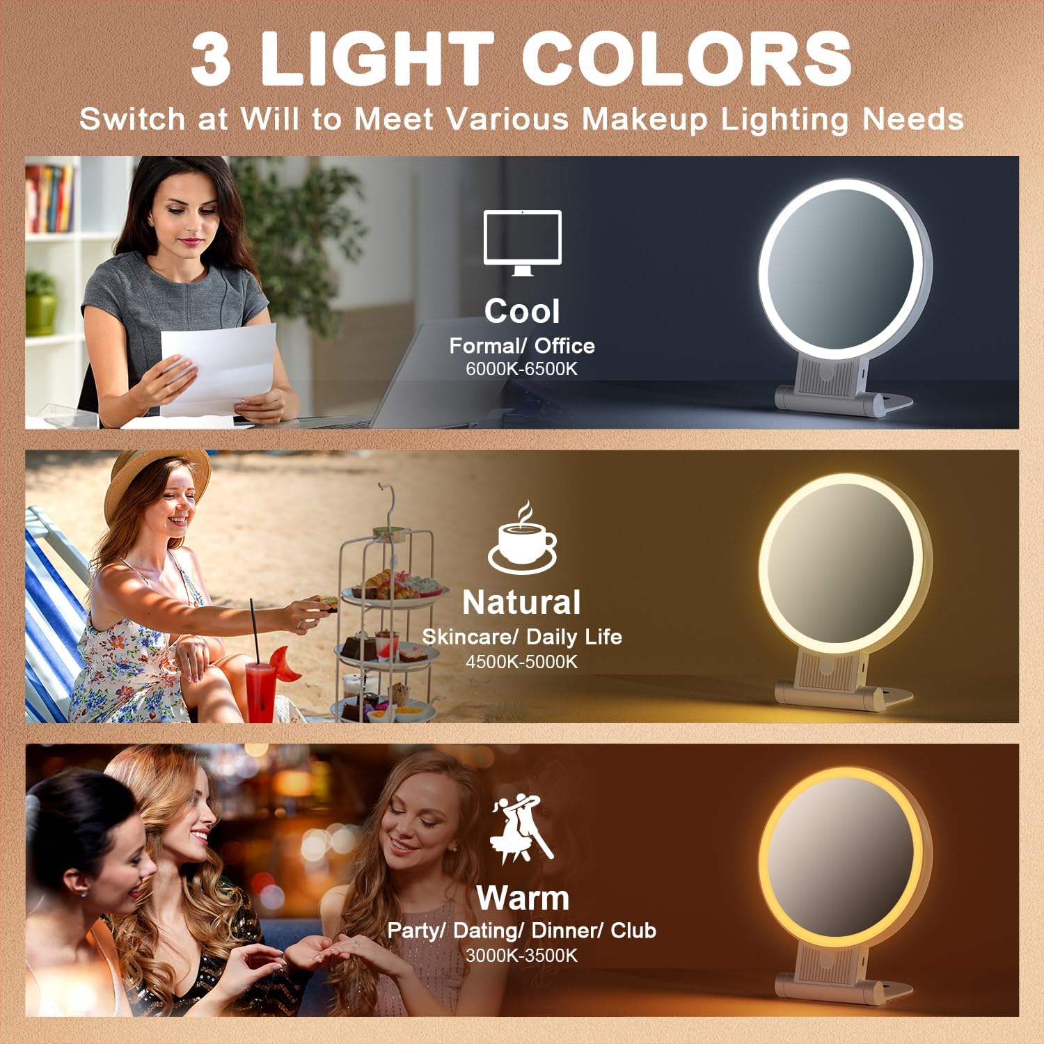 Versatile 1X 30X Magnifying Mirror for Travelers and Professionals