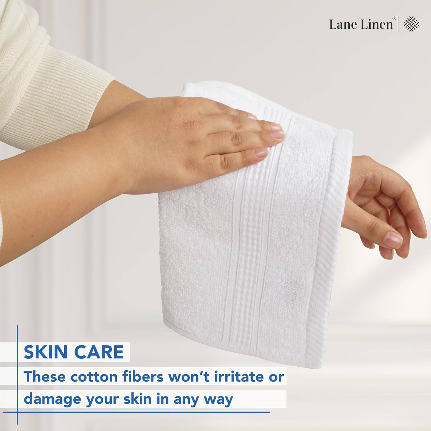 Warm Gifting Sets - LANE LINEN White Washcloths 24 Pack