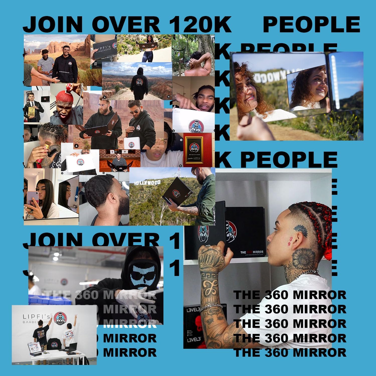 LIPFISBARBERSHOP - 360 Mirror for Self-Haircuts