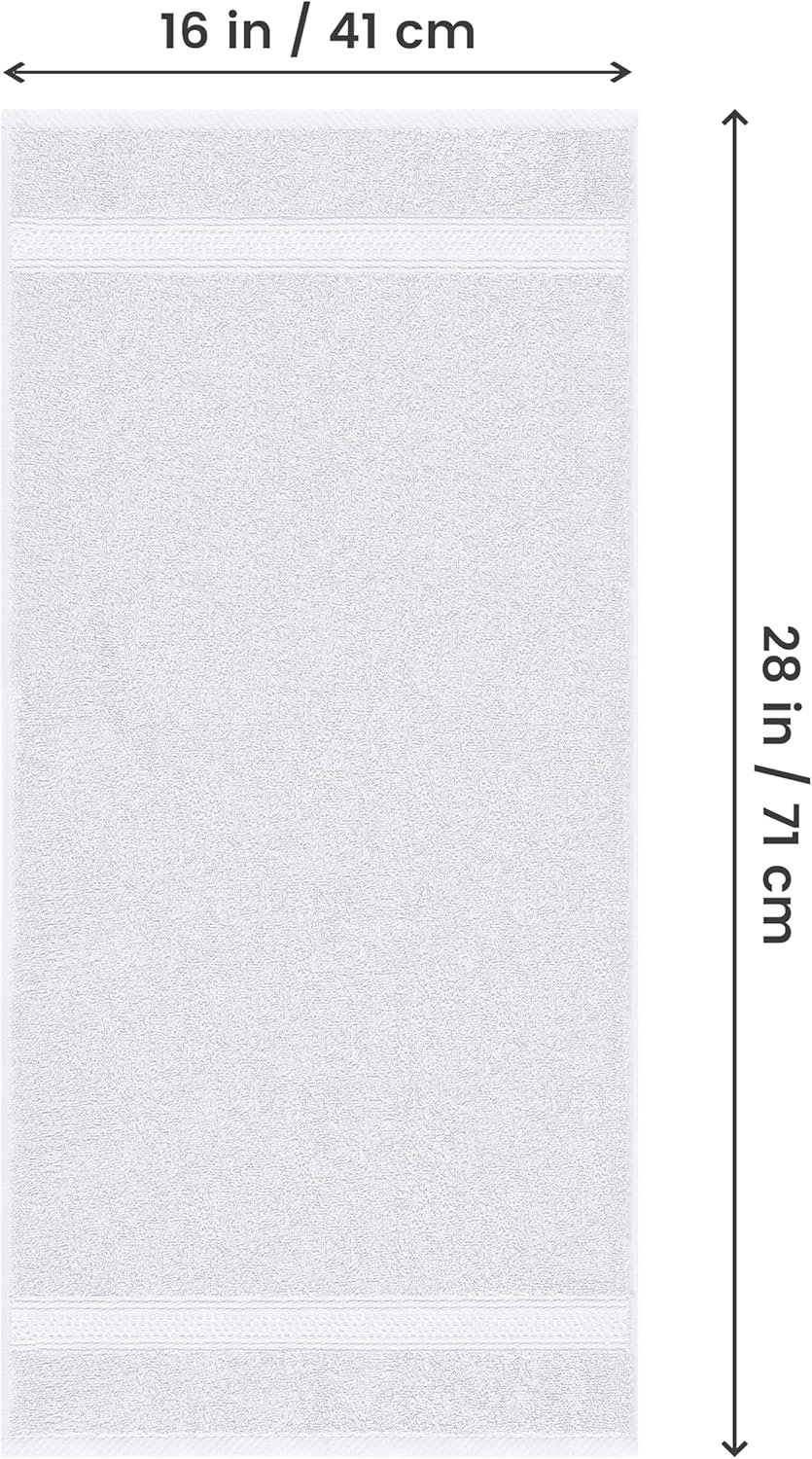 Utopia 6-Piece Premium Hand Towels 16x28 inches Soft Absorbent White